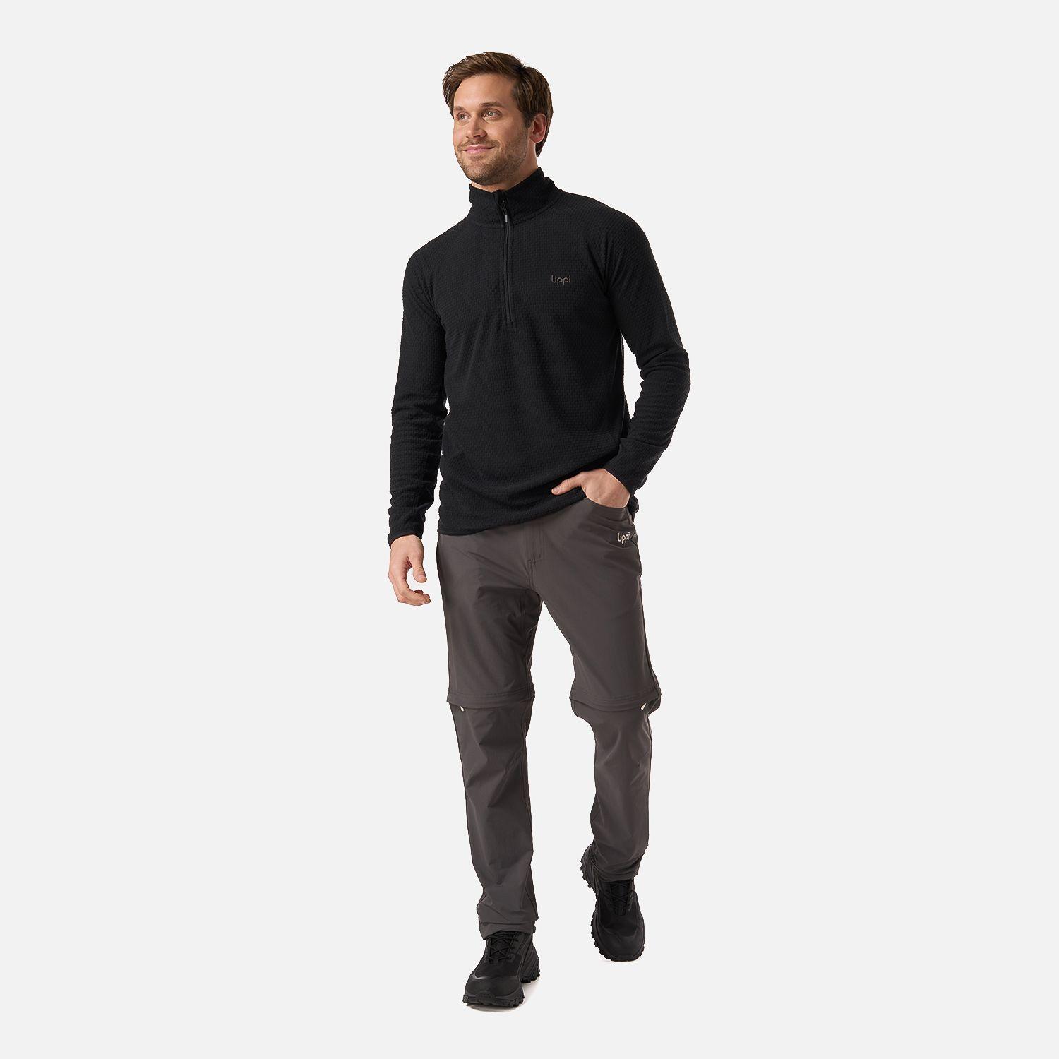 Polerón Hombre Jacaranda Nano-F 1/4 Zip Negro Lippi V26-4