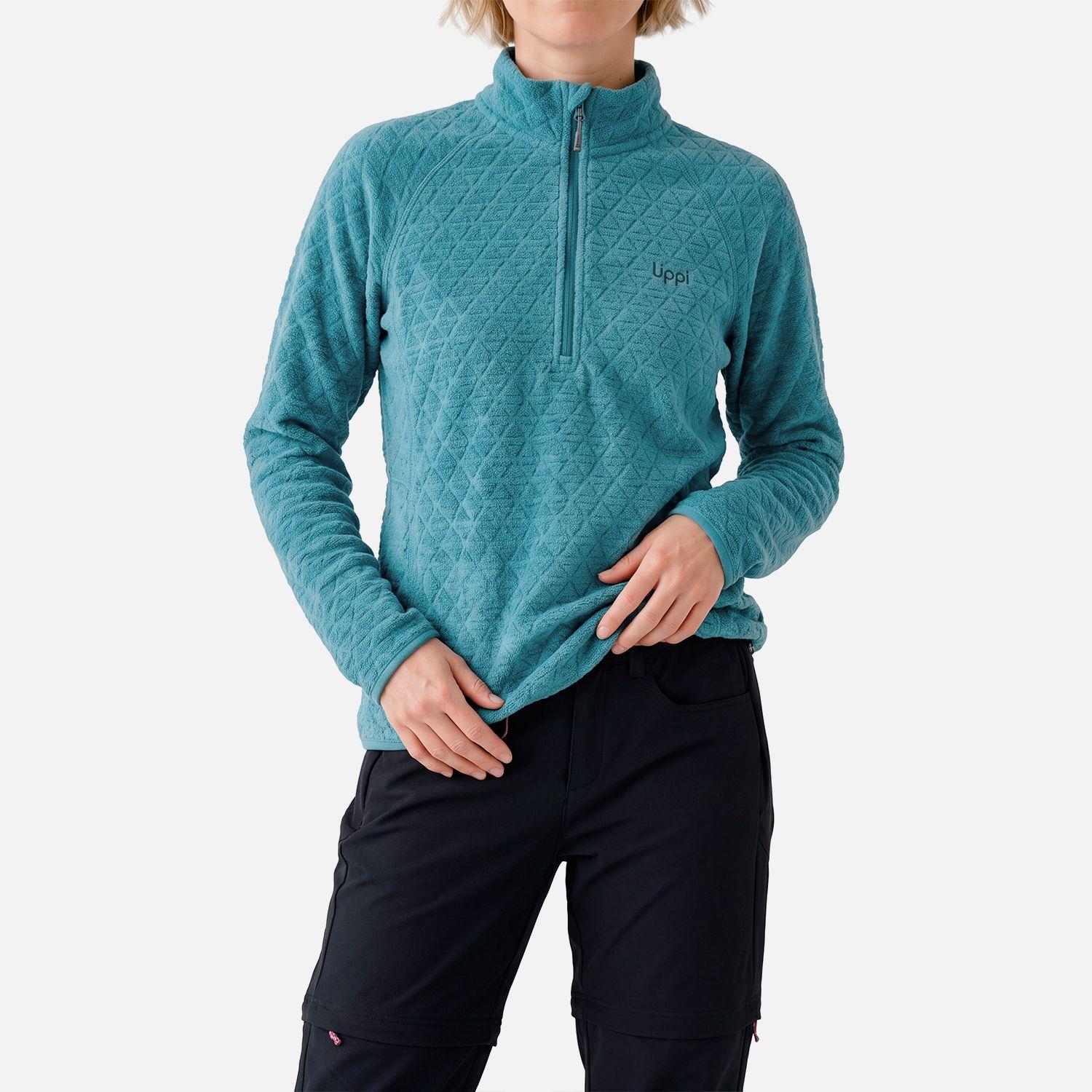 Polerón Mujer Jacaranda Nano-F 1/4 Zip Petroleo Claro Lippi V27-1
