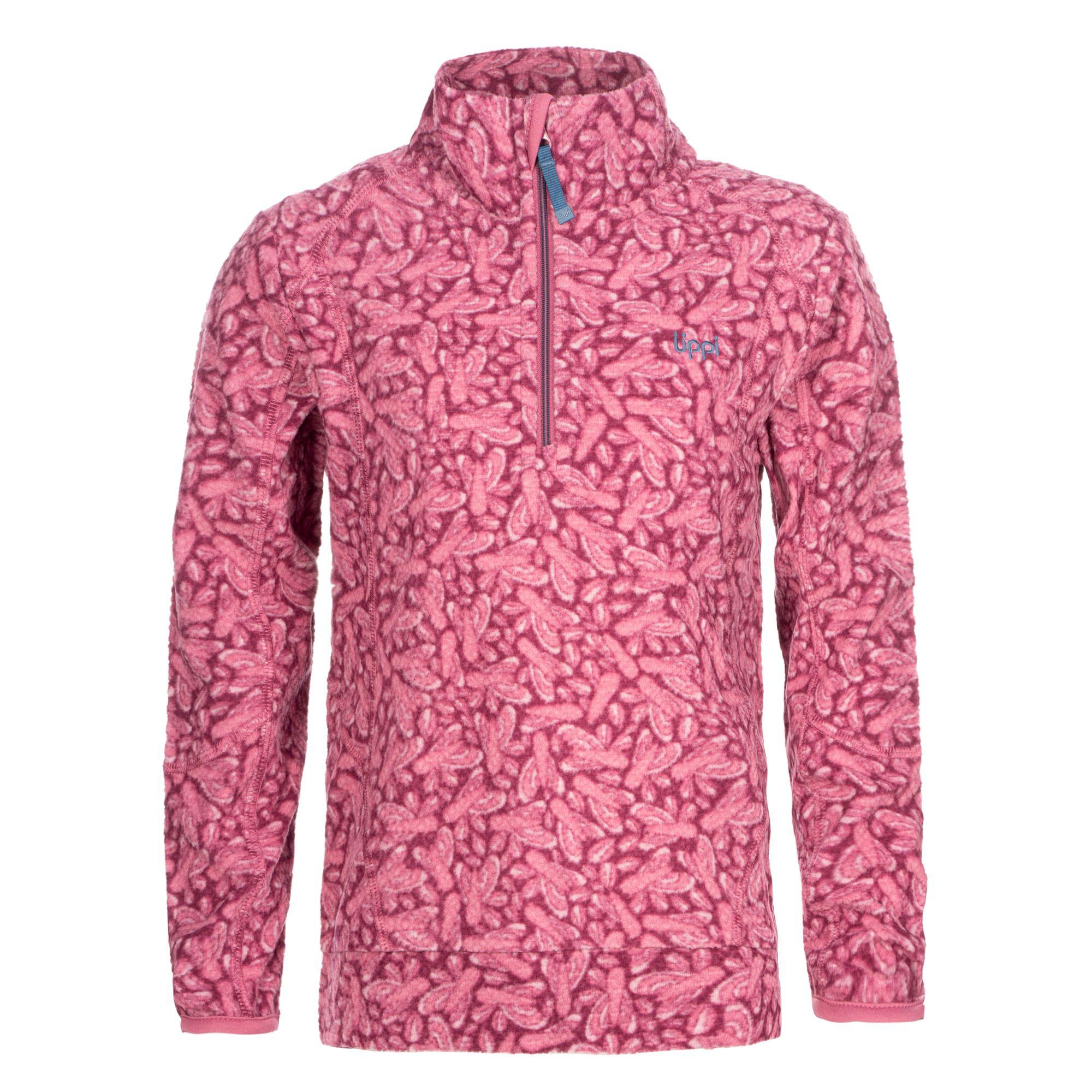 Poleron Niña Saltamontes Nano-F 1/4 Zip Print Malva Lippi-0