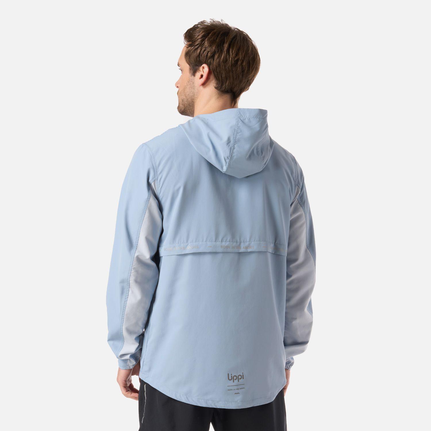 Chaqueta Hombre Nightfall Windbreaker 1/4 Zip Hoody Jacket Azul V26-2