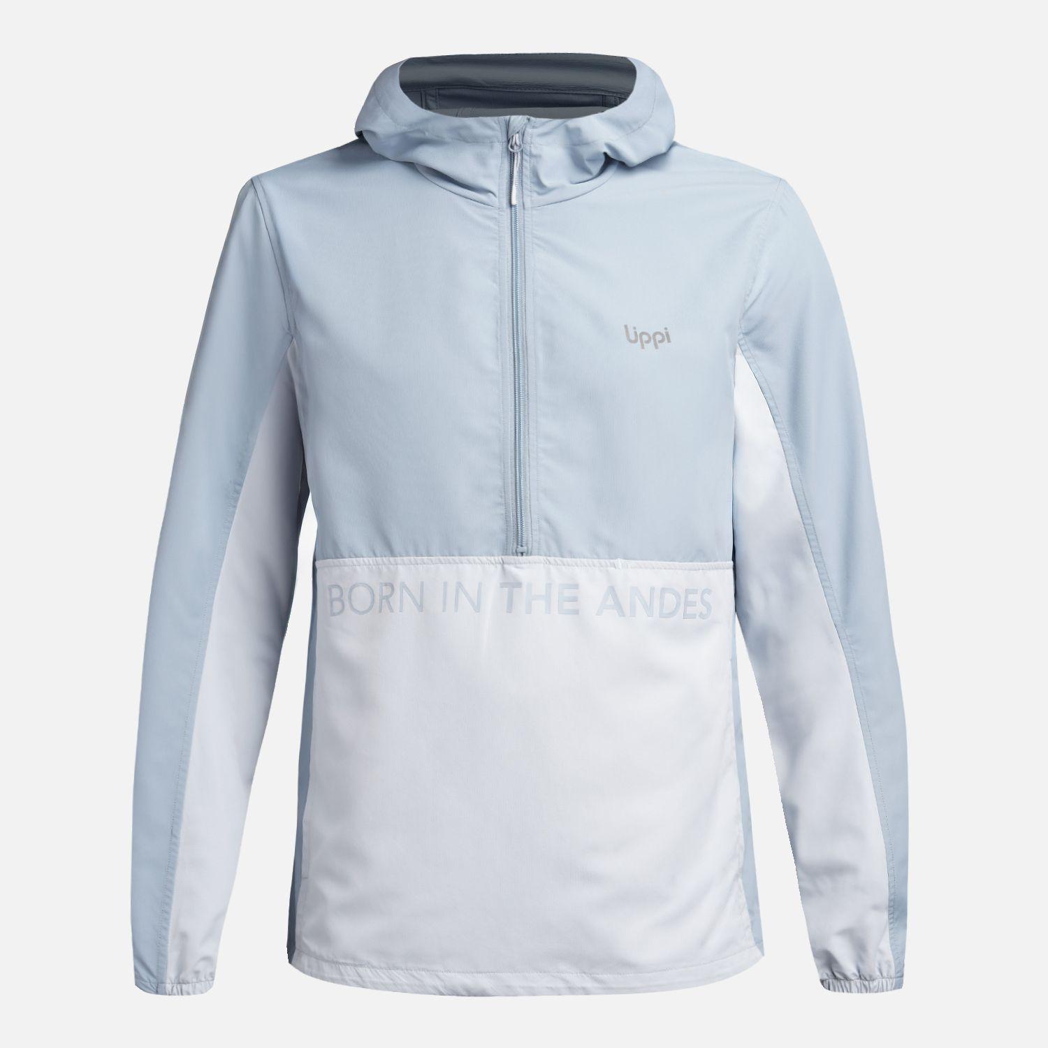 Chaqueta Hombre Nightfall Windbreaker 1/4 Zip Hoody Jacket Azul V26-7
