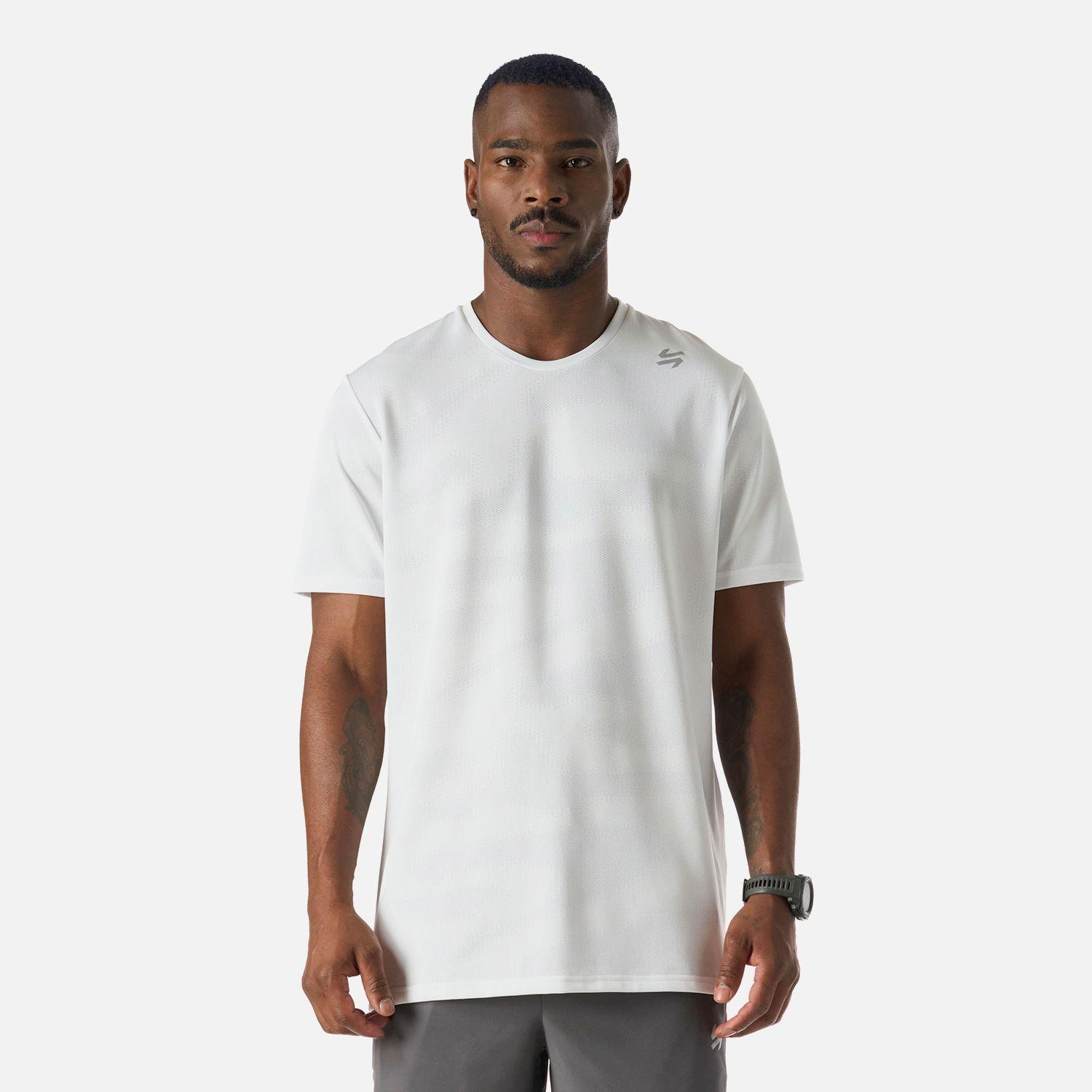 Polera Hombre Built To Move Pro T-Shirt Blanco Vulcano-0