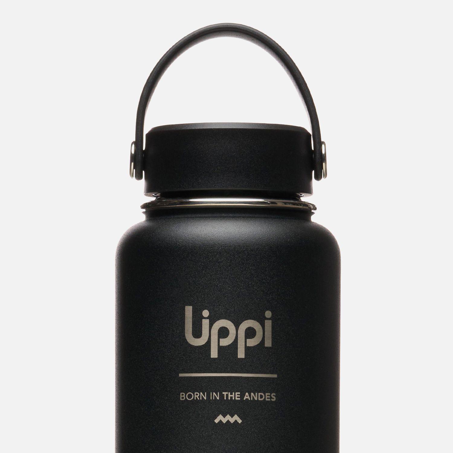 Botella Light Steel Wide Top Bottle 950 ML Negro Lippi V26-2