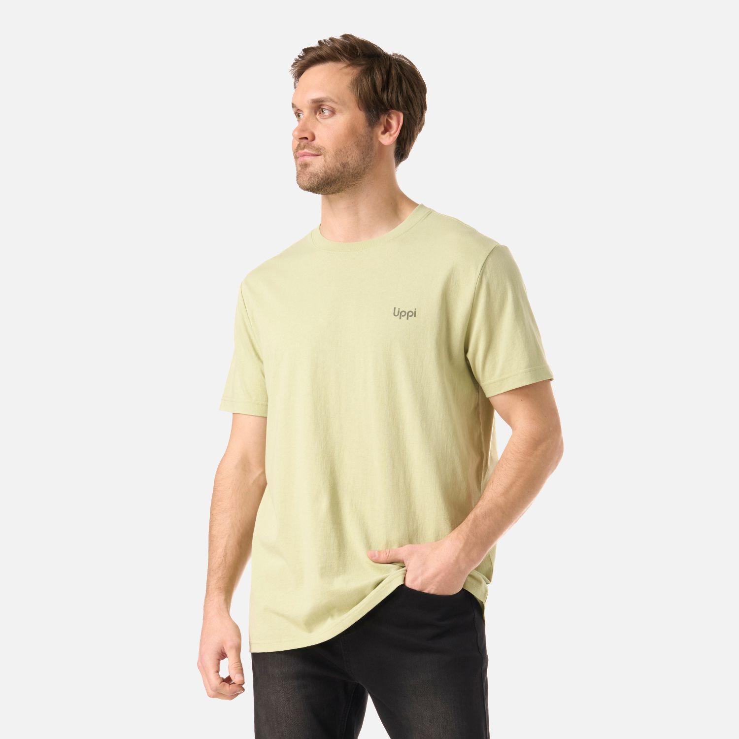 Polera Hombre Logo Lippi Back Print T-Shirt Verde Manzana Lippi V26-2