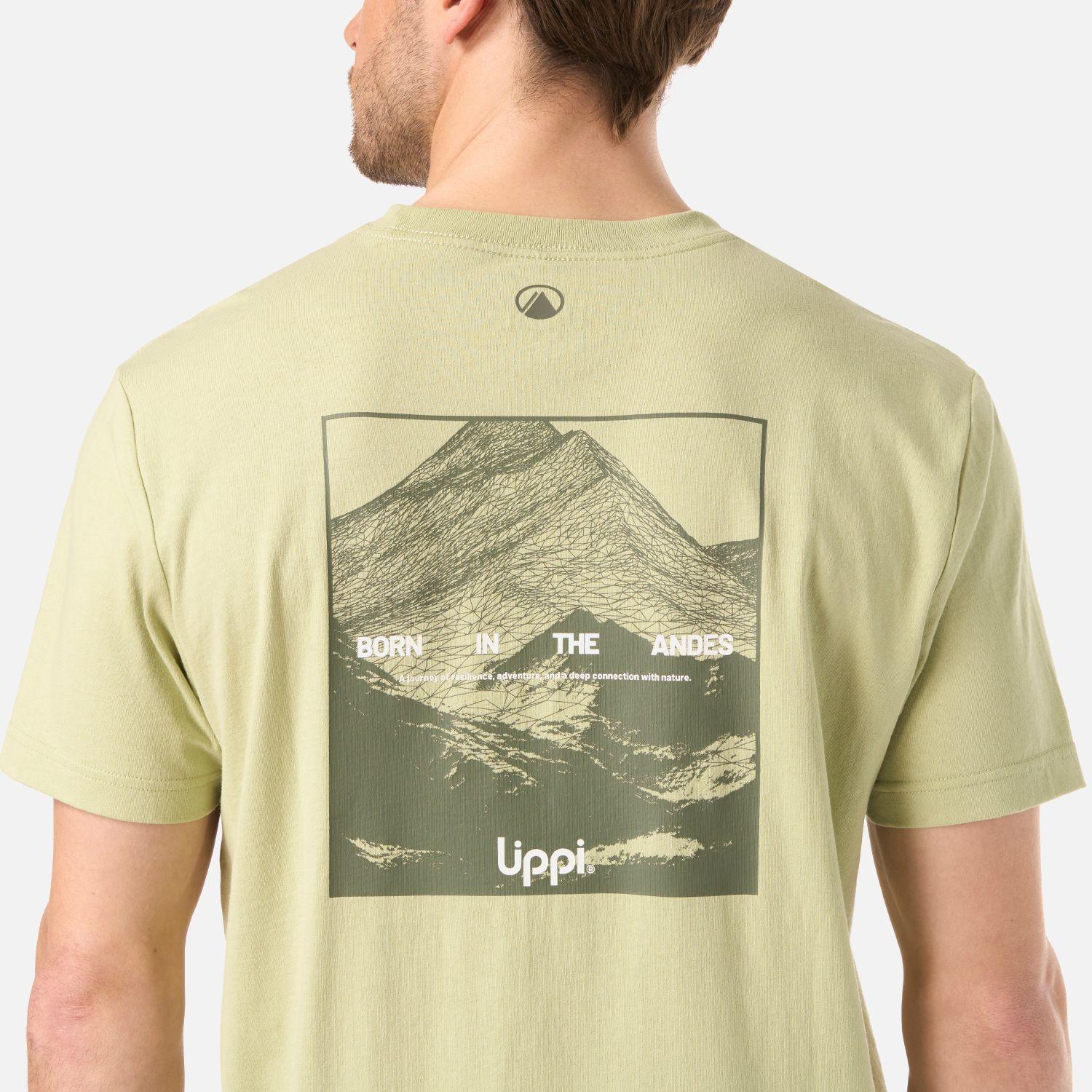 Polera Hombre Logo Lippi Back Print T-Shirt Verde Manzana Lippi V26-3