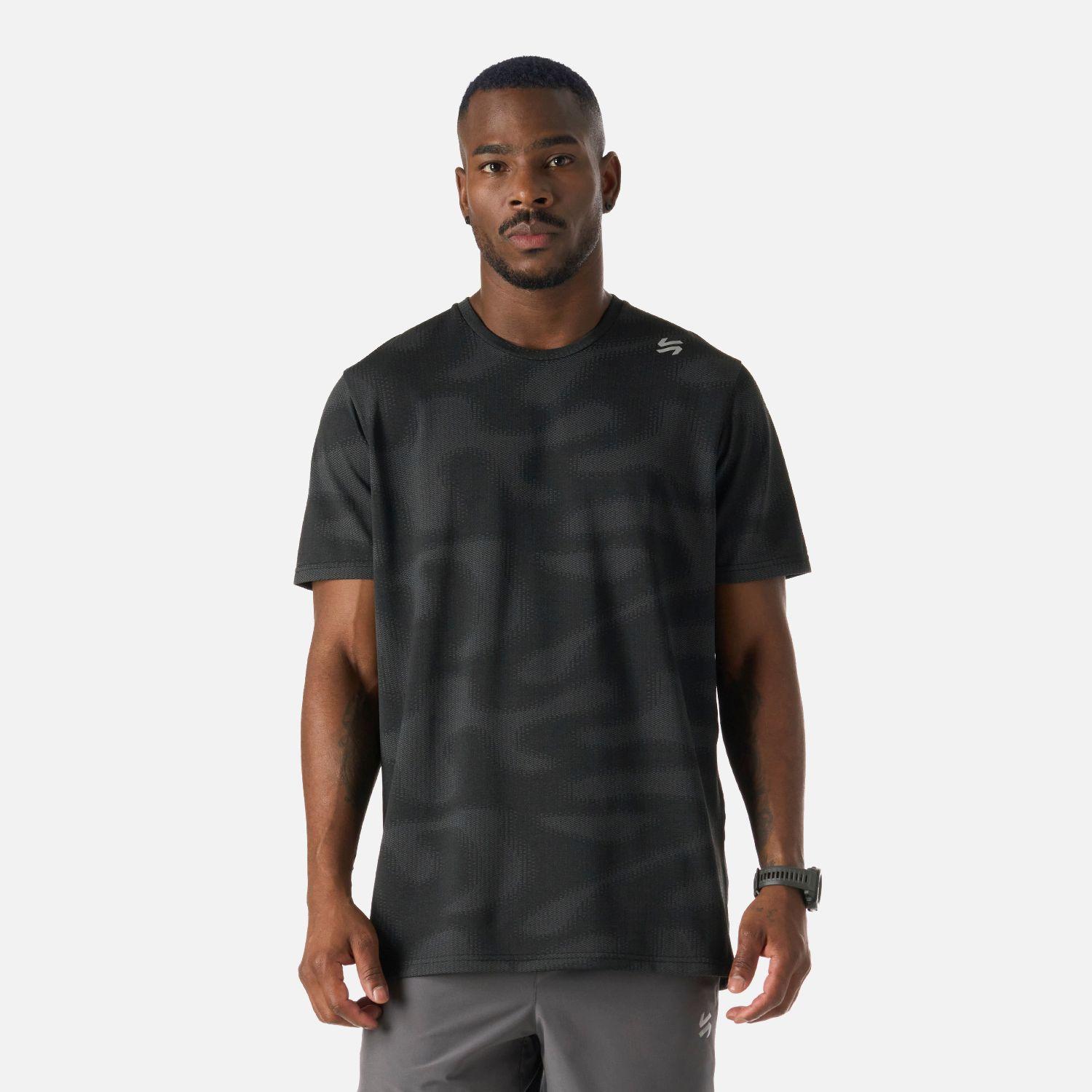 Polera Hombre Built To Move Pro T-Shirt Negro Vulcano-0