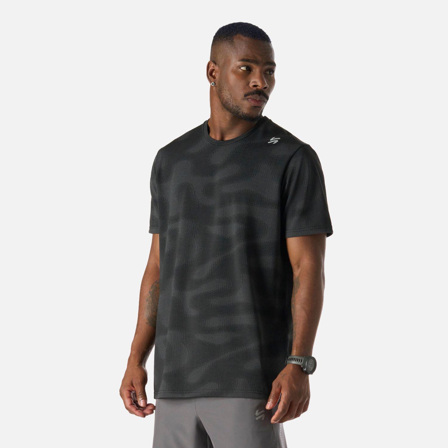 Polera Hombre Built To Move Pro T-Shirt Negro Vulcano-1