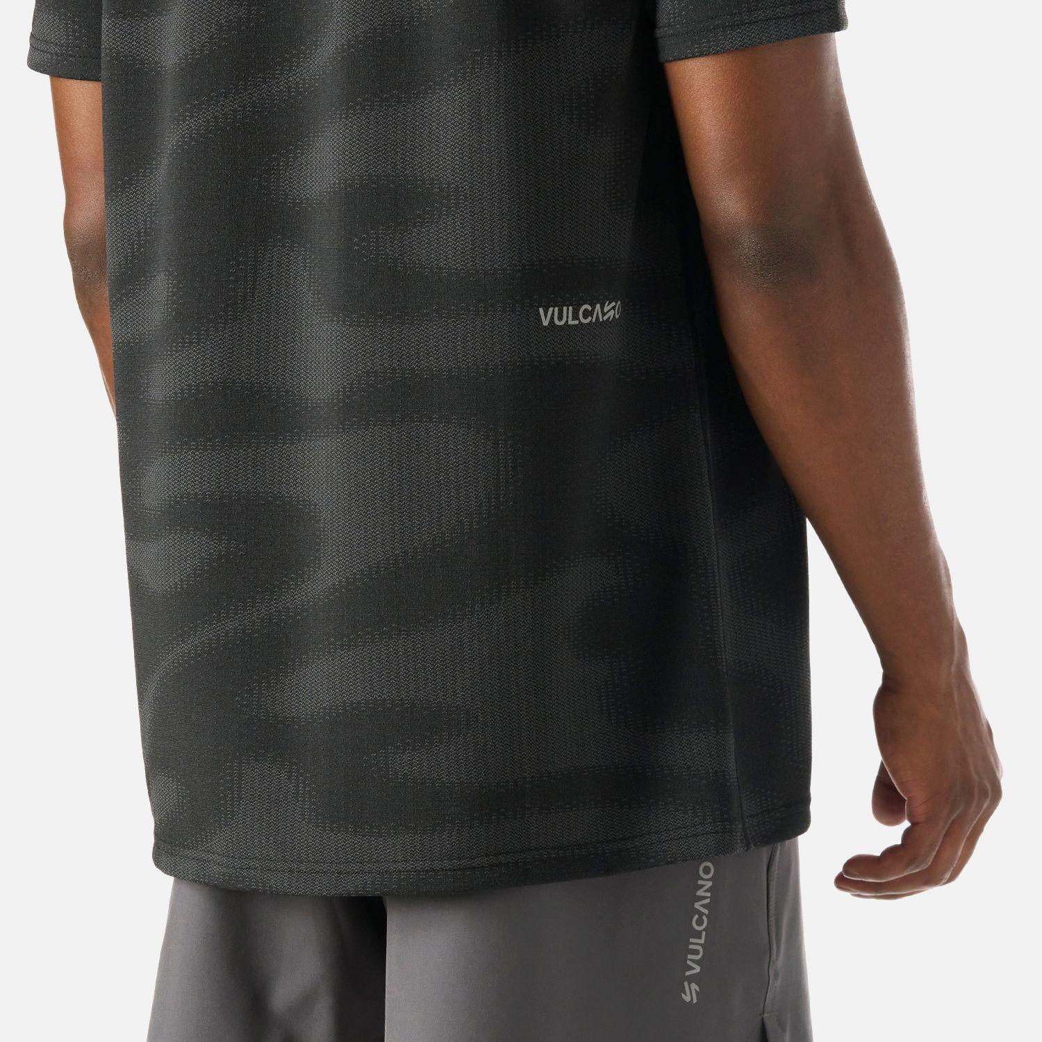Polera Hombre Built To Move Pro T-Shirt Negro Vulcano-5