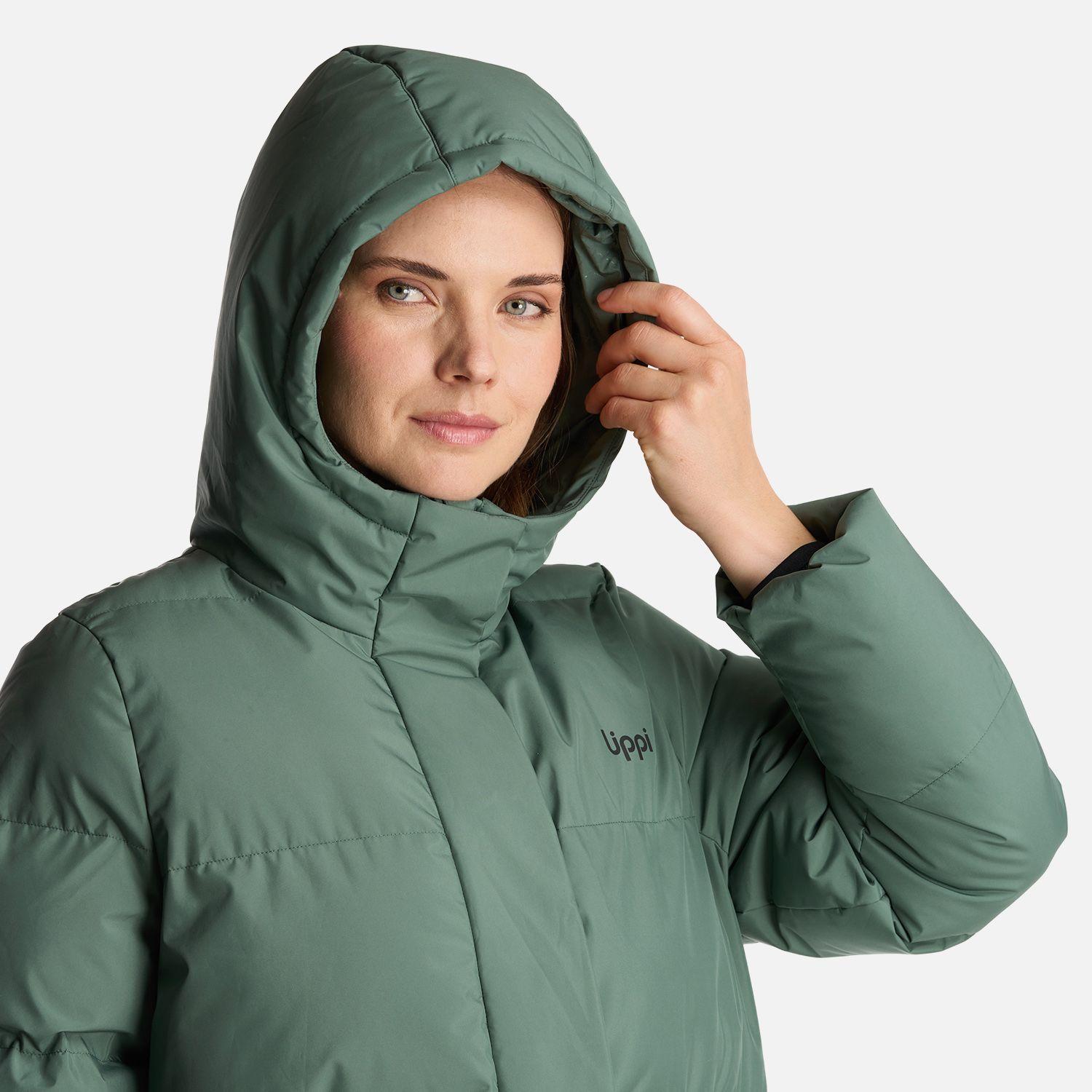 Chaqueta Mujer Long And Warm Steam Pro Hoody Jacket Verde Musgo Lippi-5