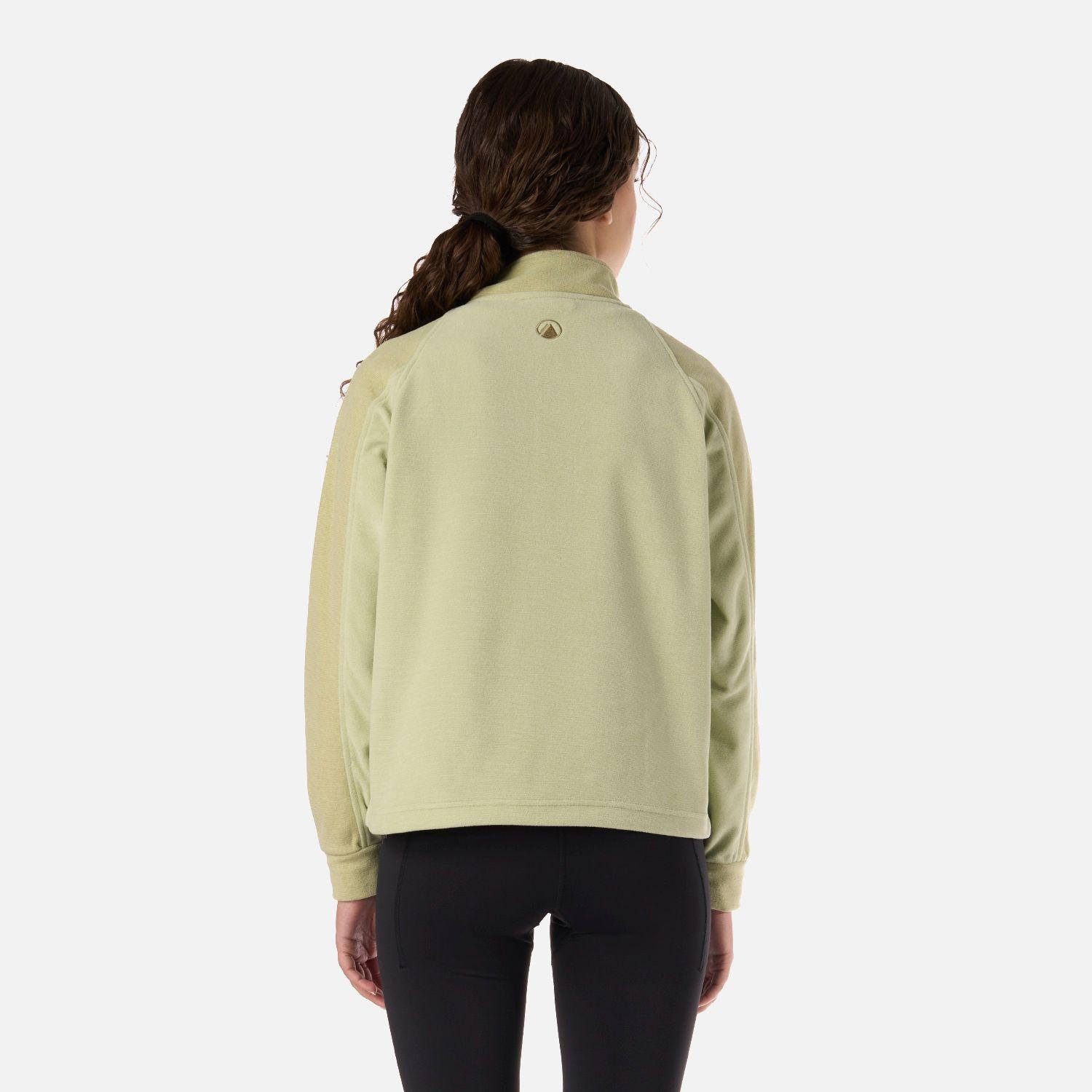 Polar Teen Girl Fireplace 1/4 Zip Sweatshirt Verde manzana Lippi V26-2