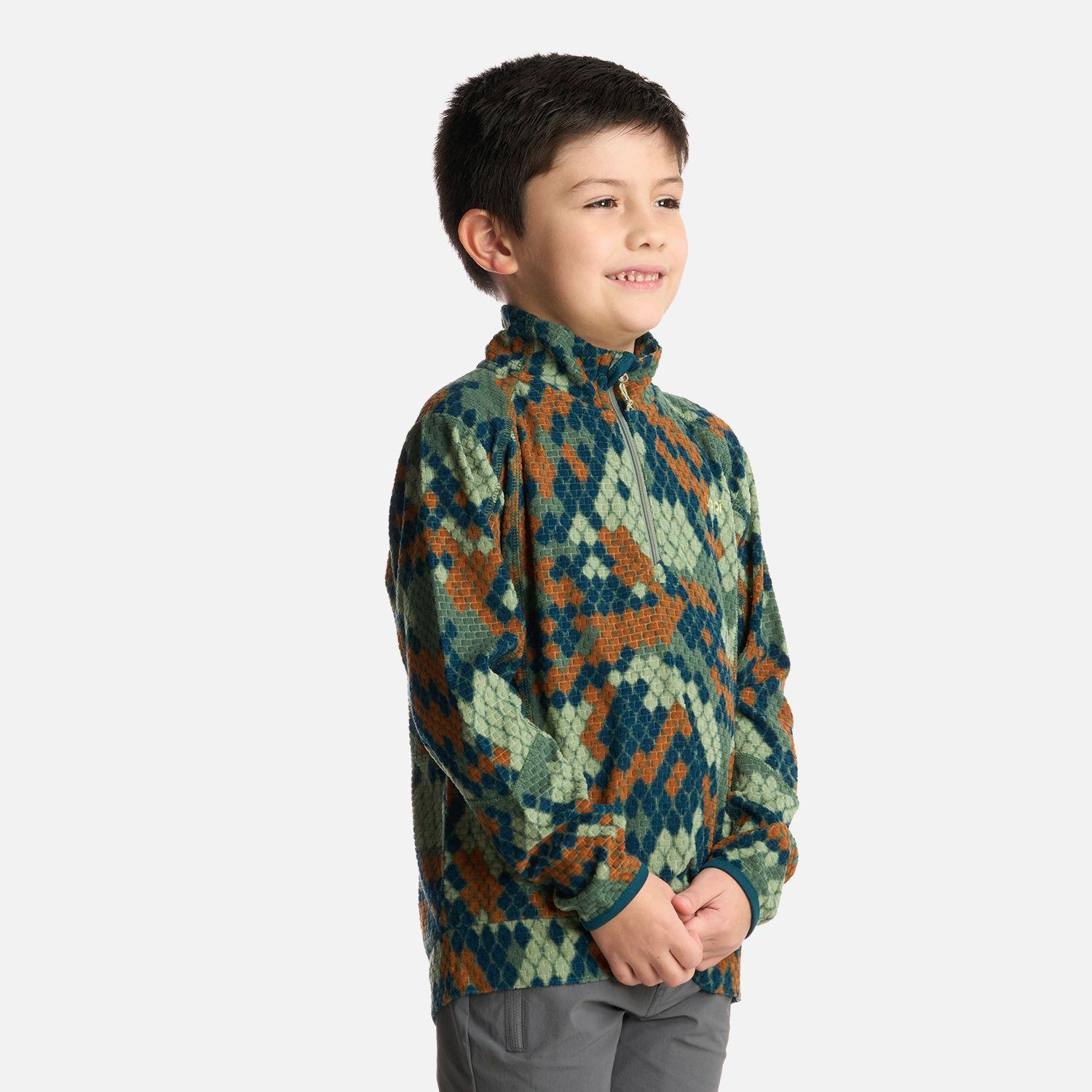 Polerón Niño Saltamontes Nano-F 14 Zip Print Verde Lippi-1