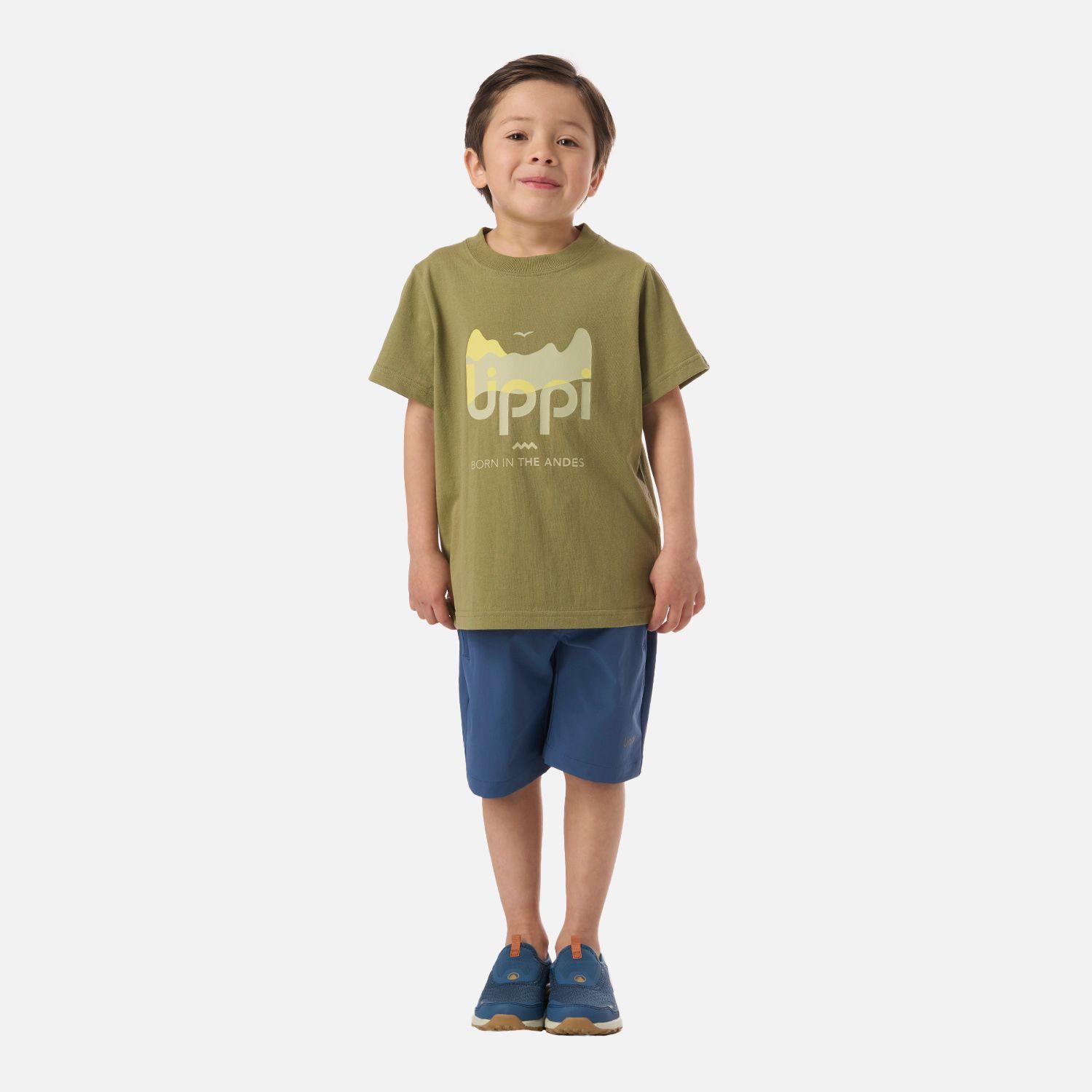 Polera Niño Logo Lippi T-shirt Verde Lippi V26-3