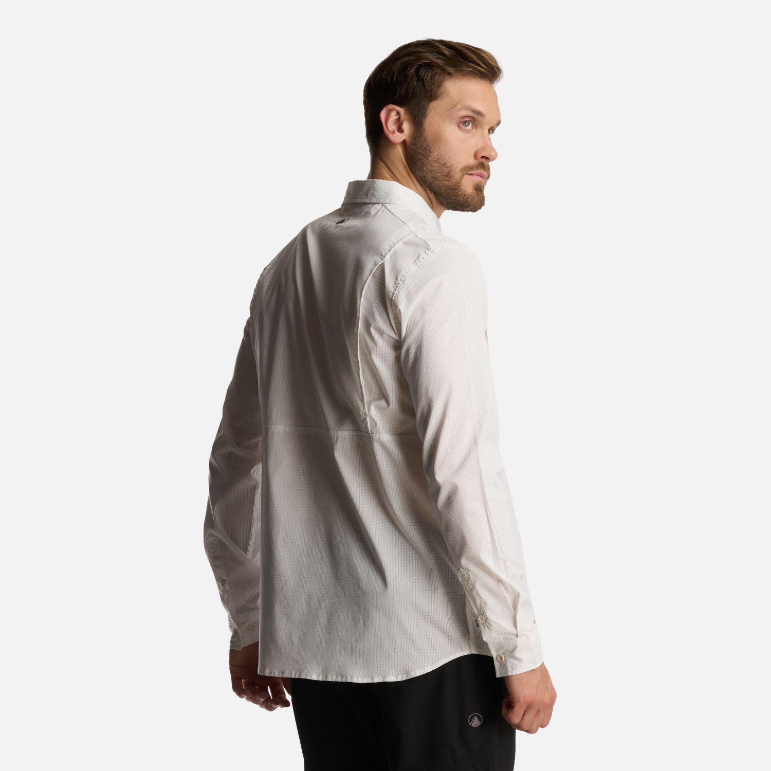Camisa Hombre Rosselot Long Sleeve Q-Dry Shirt Blanco Lippi I24-4