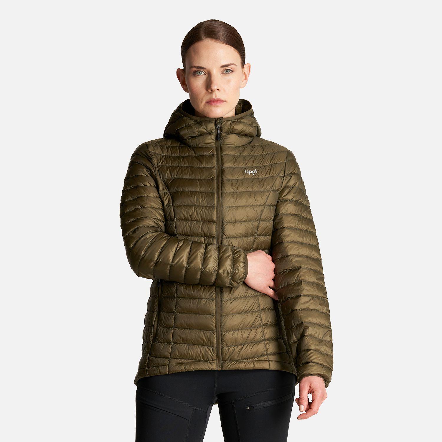 Chaqueta Mujer Peak Down Hoody Jacket Oliva Oscuro Lippi-1