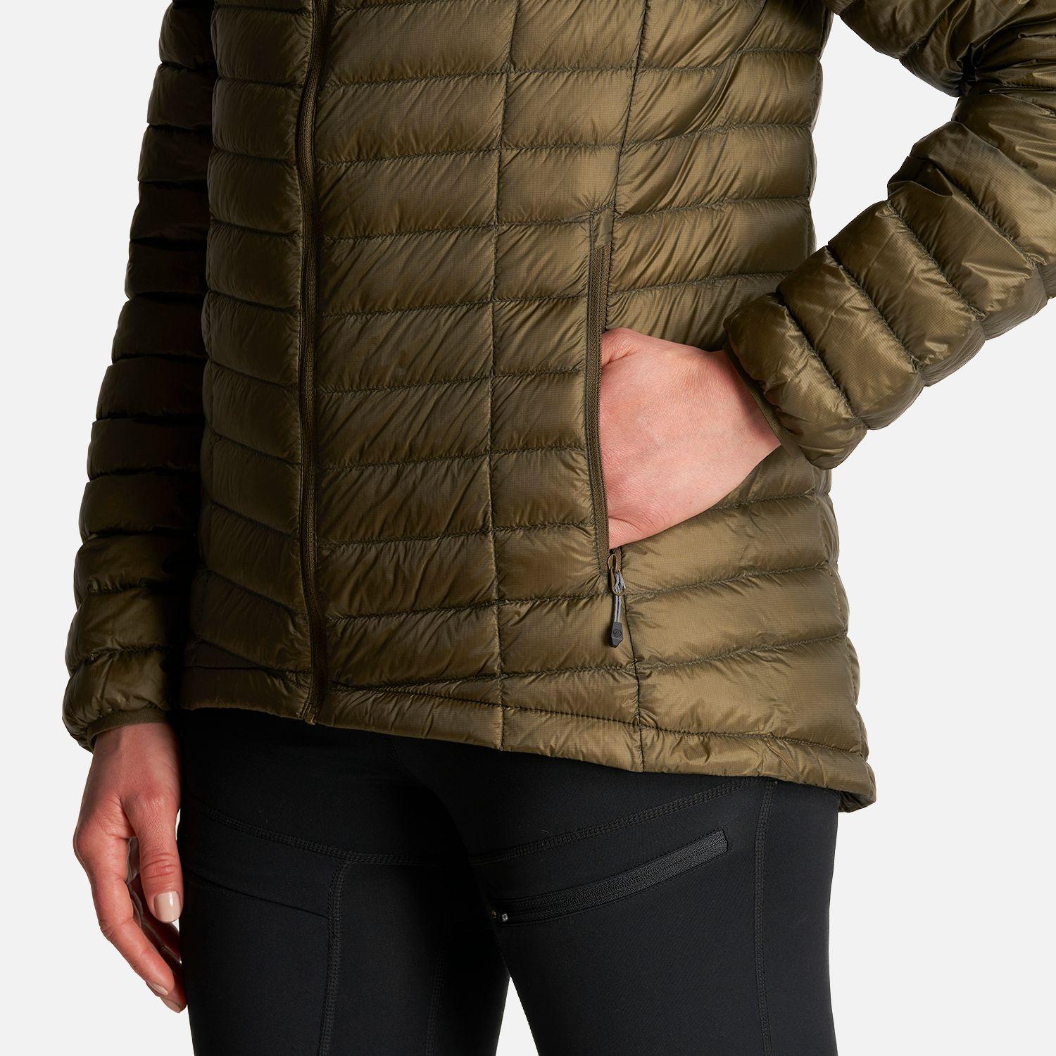 Chaqueta Mujer Peak Down Hoody Jacket Oliva Oscuro Lippi-5