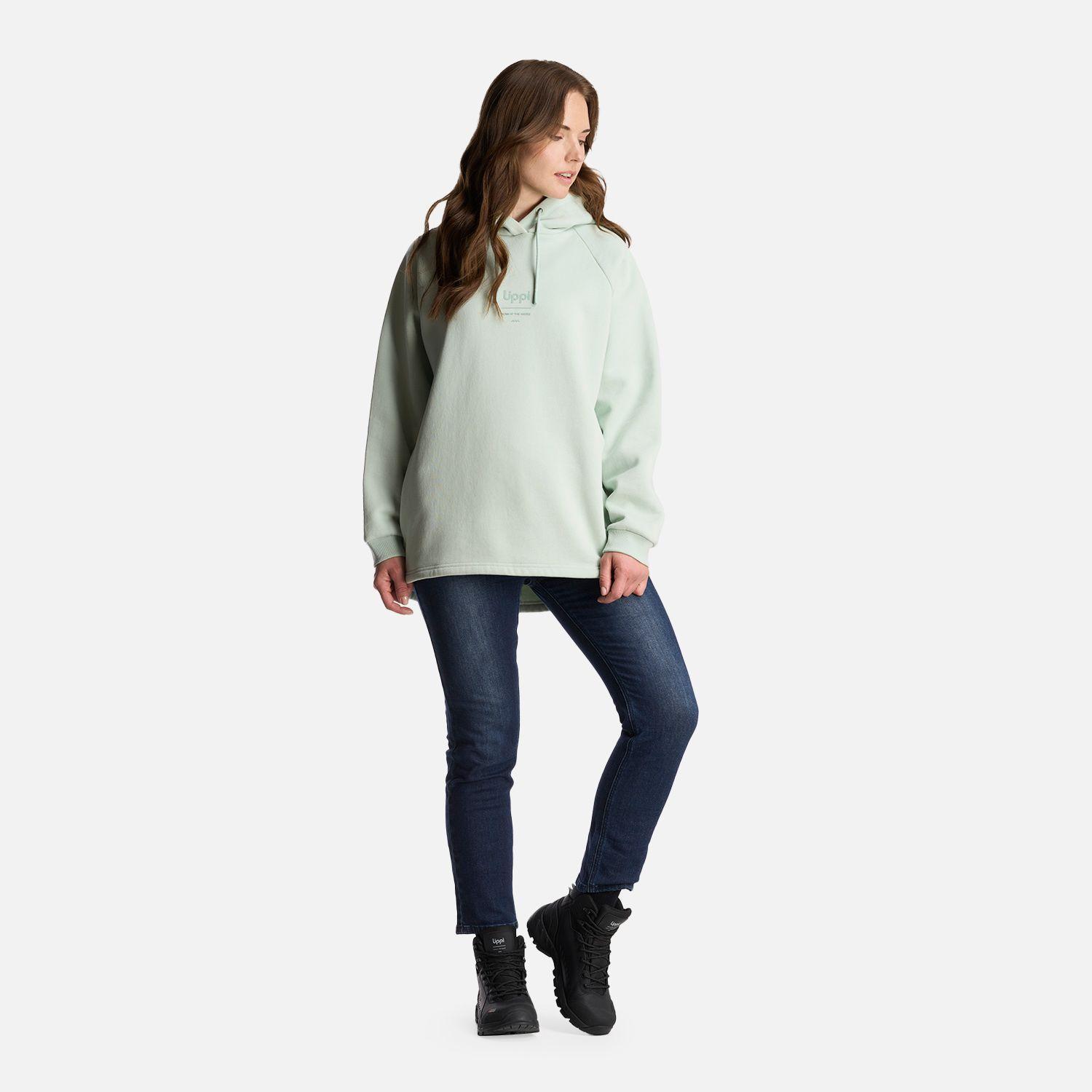 Poleron Mujer Heavy Duty Hoody Sweatshirt Menta Lippi-5