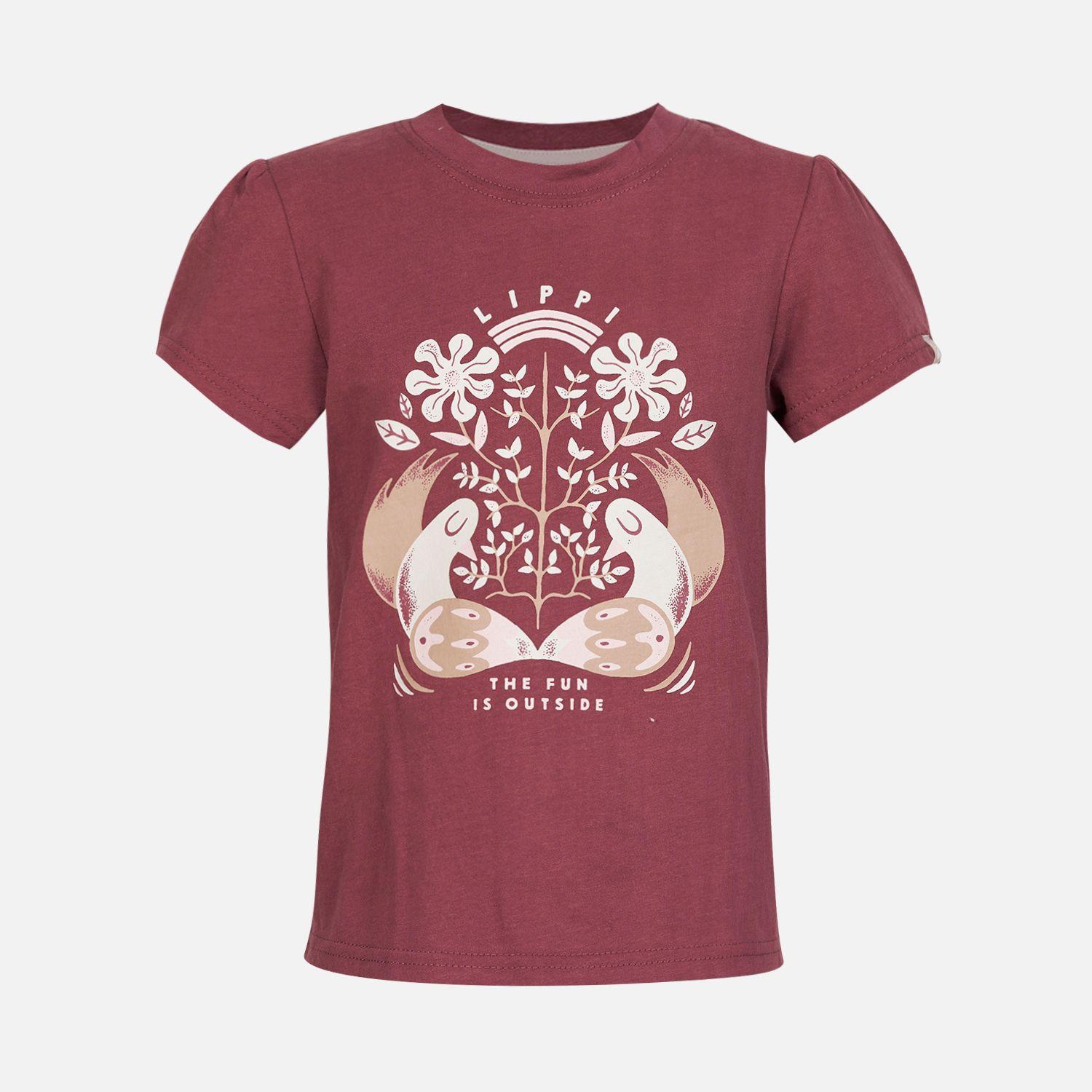 Polera Niña Country T-Shirt Frambuesa Oscuro Lippi-0