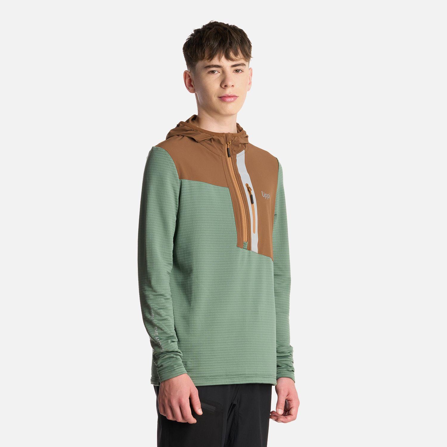 Polerón Teen Boy Karova 14 Zip Hoody Jade Oscuro Lippi I25-1