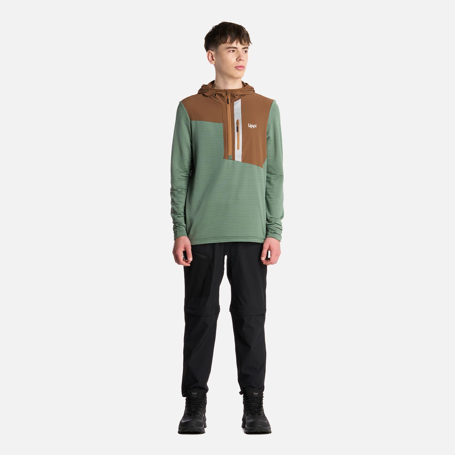 Polerón Teen Boy Karova 14 Zip Hoody Jade Oscuro Lippi I25-6