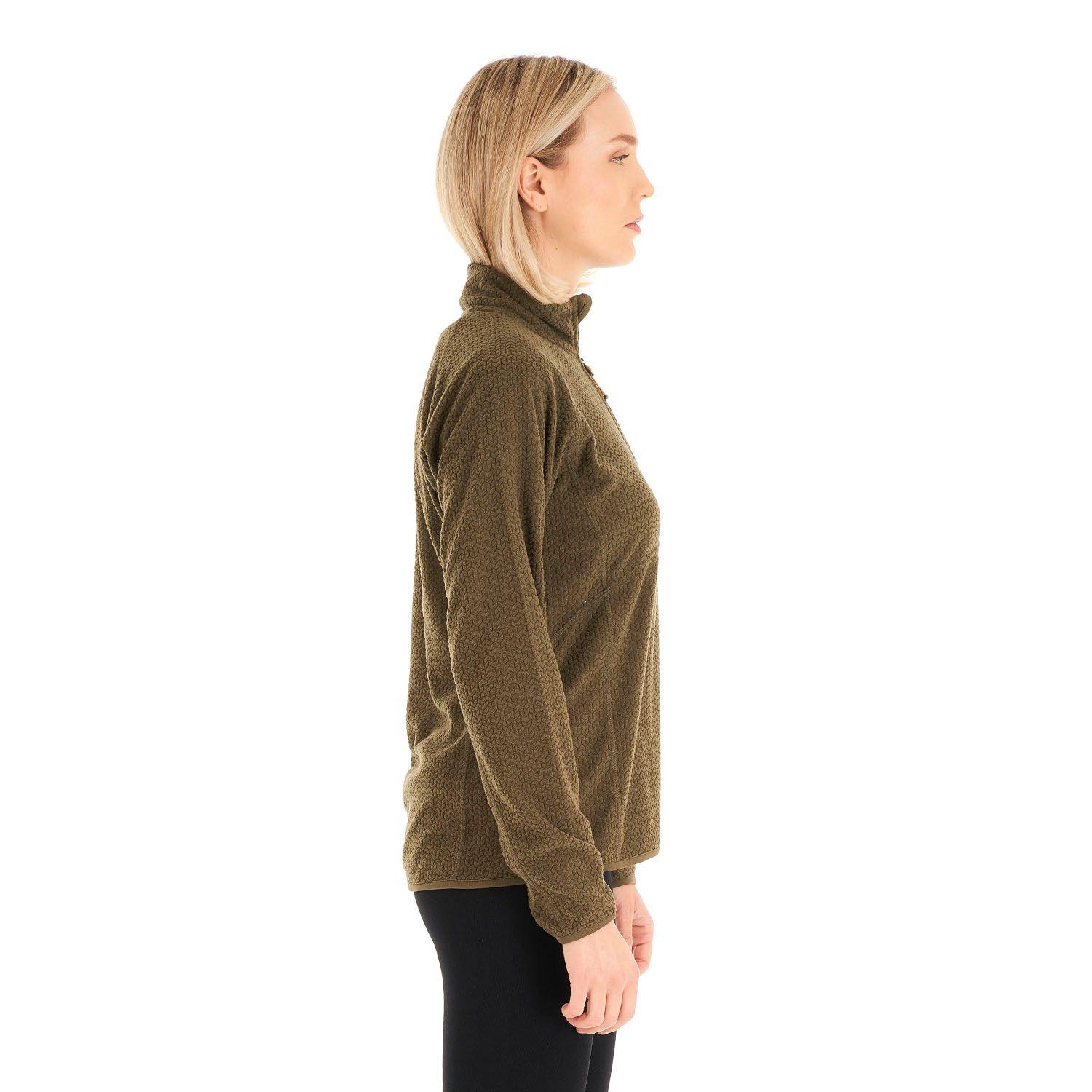 Poleron Mujer Jacaranda Nano-F 14 Zip Verde Oscuro Lippi I22-3