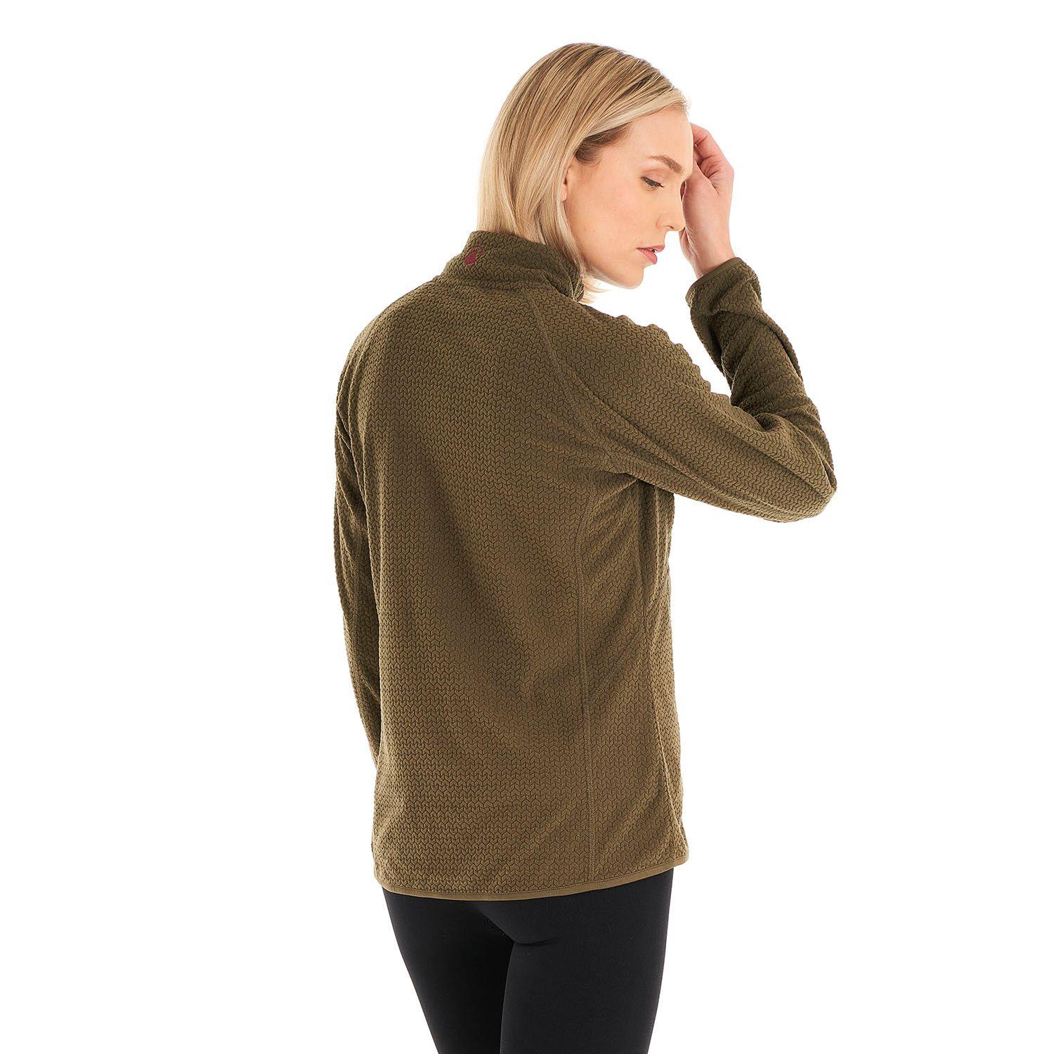 Poleron Mujer Jacaranda Nano-F 14 Zip Verde Oscuro Lippi I22-4