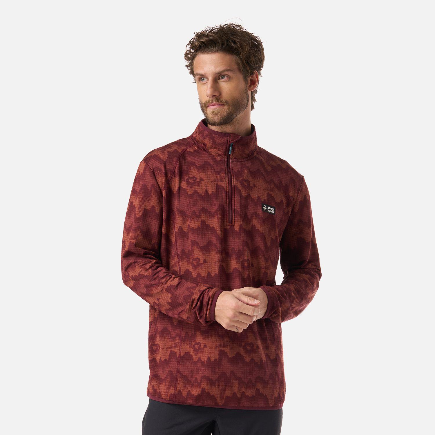 Polerón Hombre Taina Print Burdeo Haka Honu V26-0