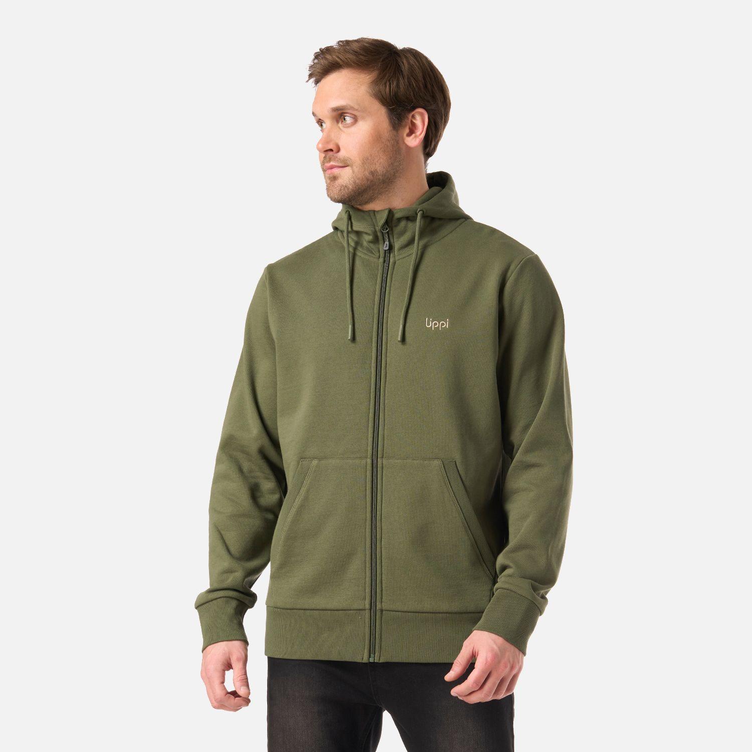Polerón Hombre Ulmo Full Zip Hoody Sweatshirt Verde Musgo Lippi V26-0