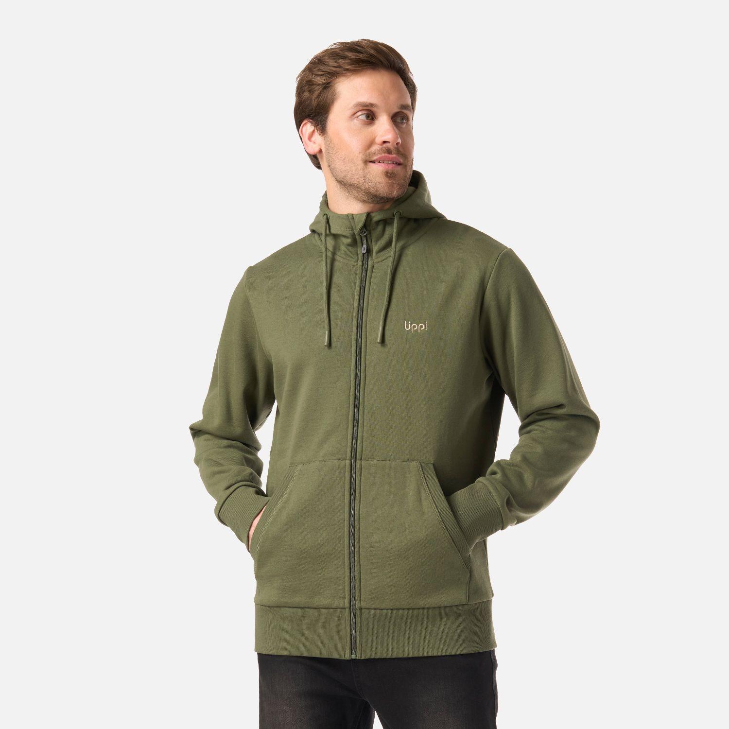 Polerón Hombre Ulmo Full Zip Hoody Sweatshirt Verde Musgo Lippi V26-1