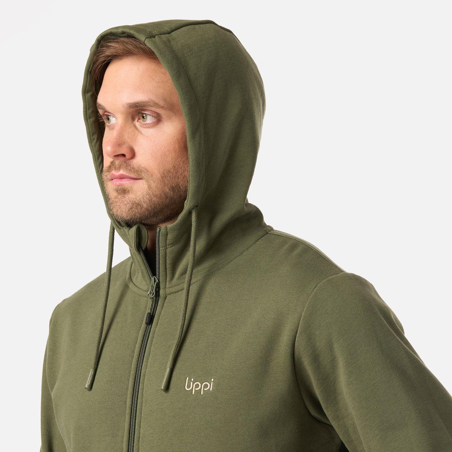 Polerón Hombre Ulmo Full Zip Hoody Sweatshirt Verde Musgo Lippi V26-3