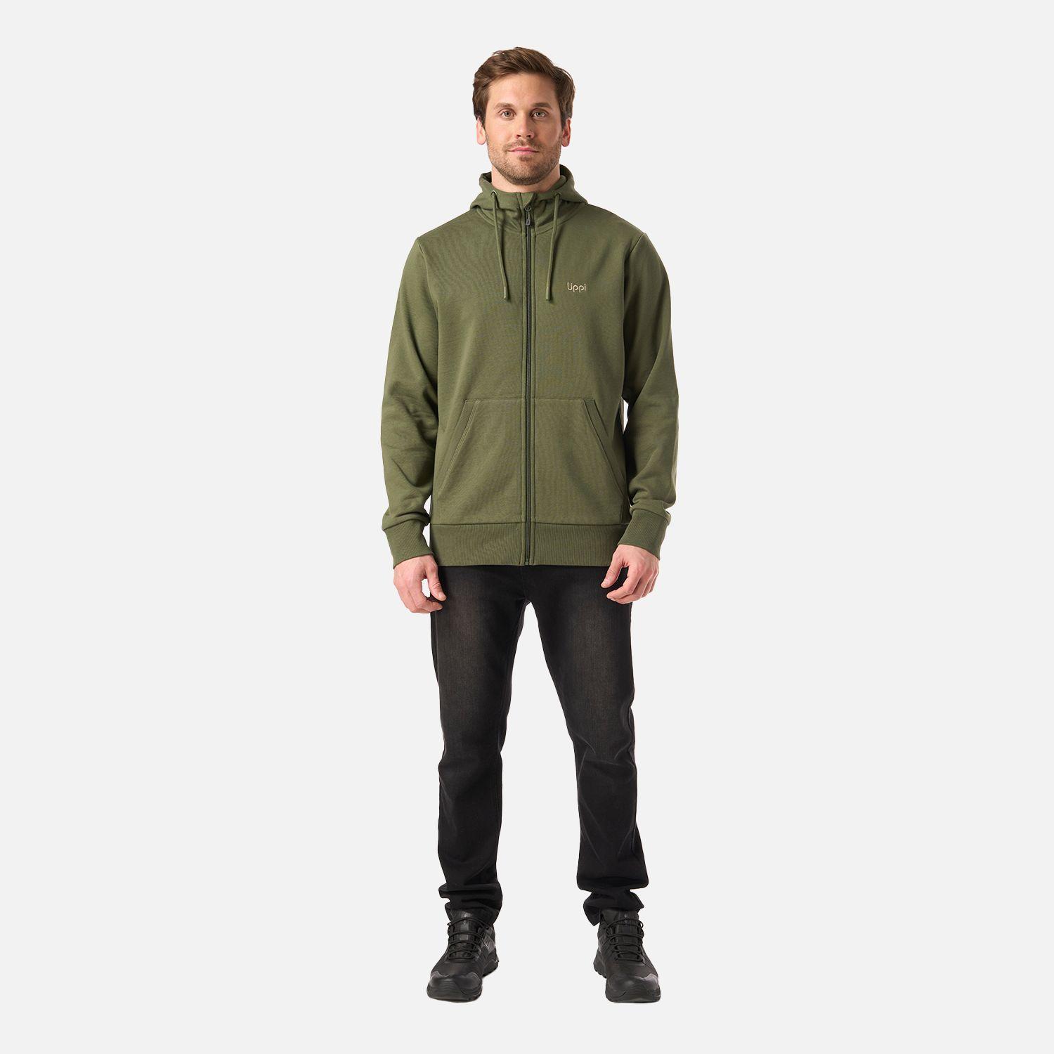 Polerón Hombre Ulmo Full Zip Hoody Sweatshirt Verde Musgo Lippi V26-5