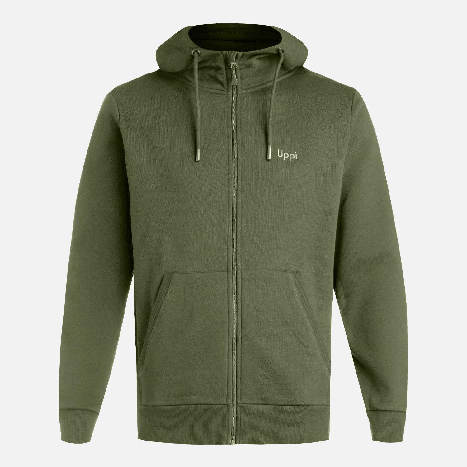 Polerón Hombre Ulmo Full Zip Hoody Sweatshirt Verde Musgo Lippi V26-6