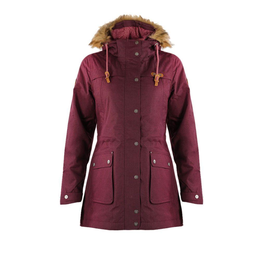 Chaqueta Mujer Roble B-Dry Hoody Jacket Melange Uva Lippi-0