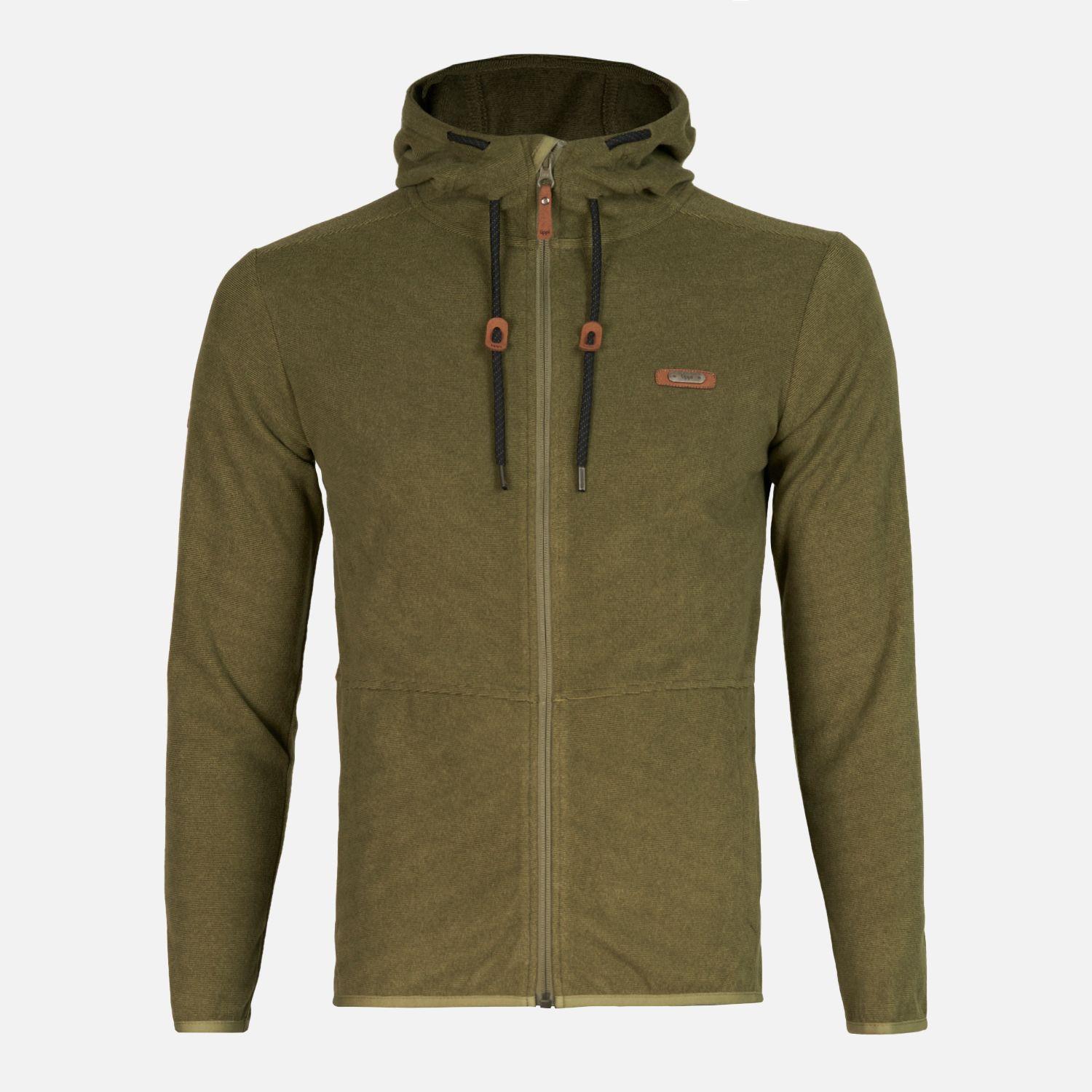 Poleron Teen Boy Stripes Nano-F Full Zip Hoody Oliva Oscuro Lippi-0