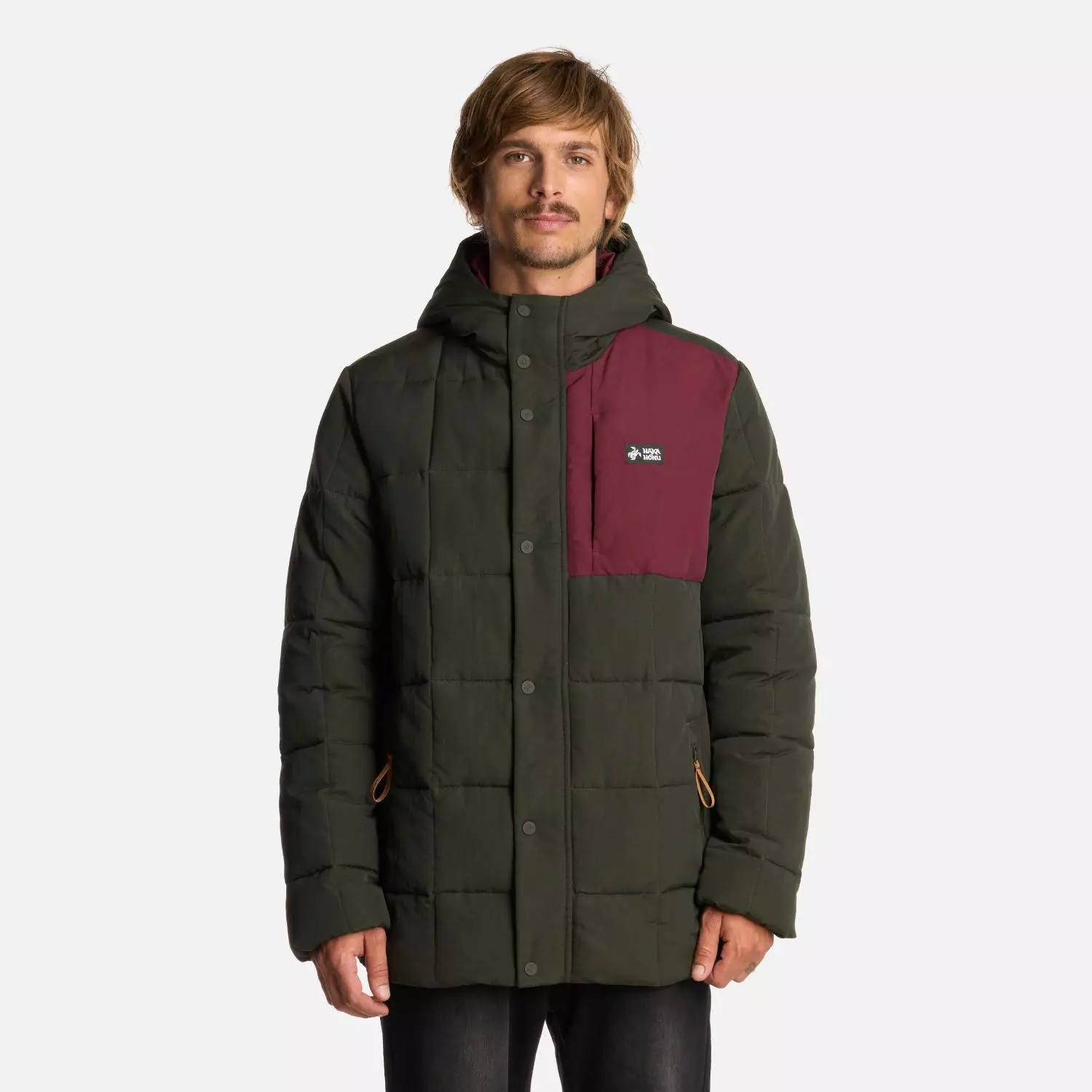 Chaqueta Hombre Aislado Verde Militar Haka Honu I25-0