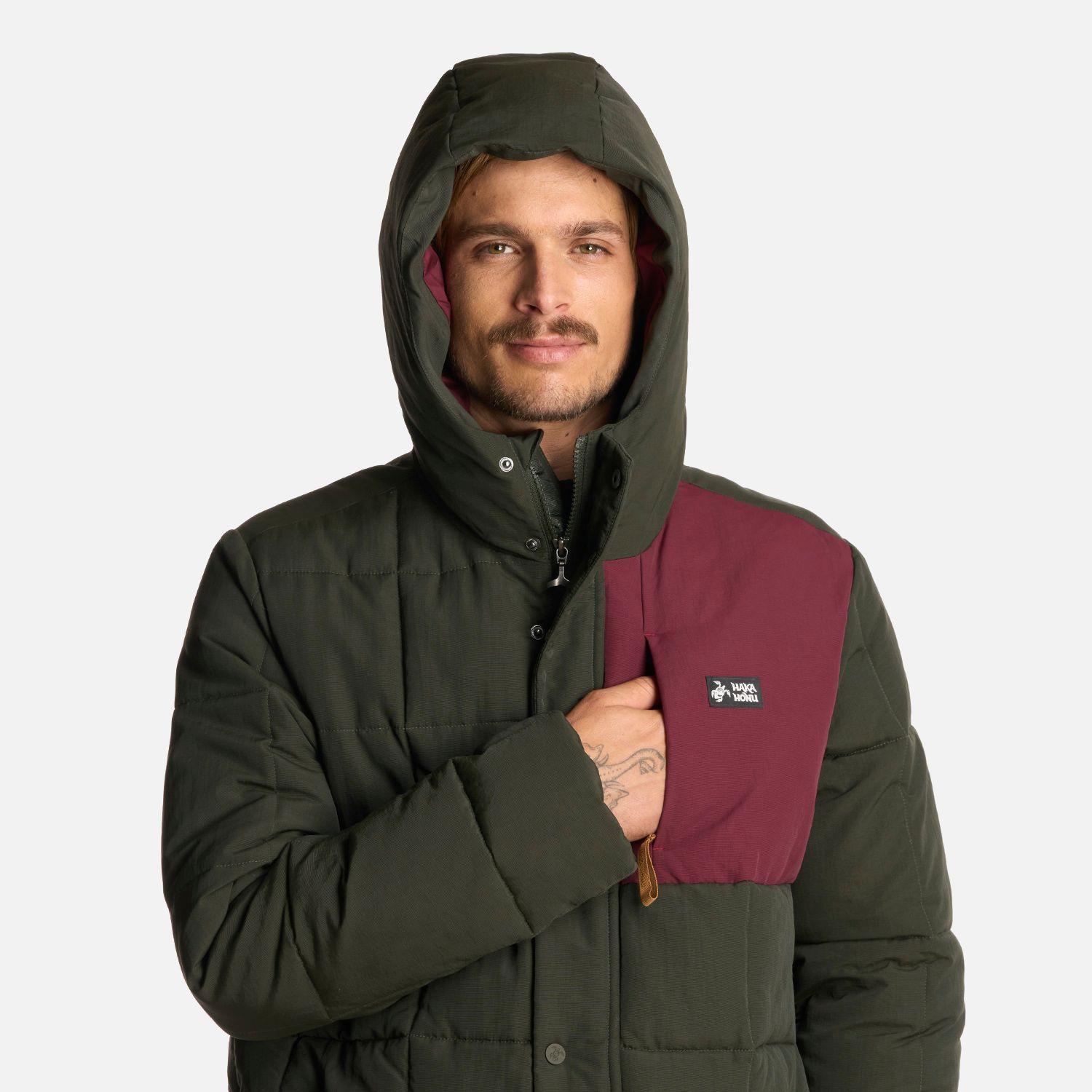 Chaqueta Hombre Aislado Verde Militar Haka Honu I25-3
