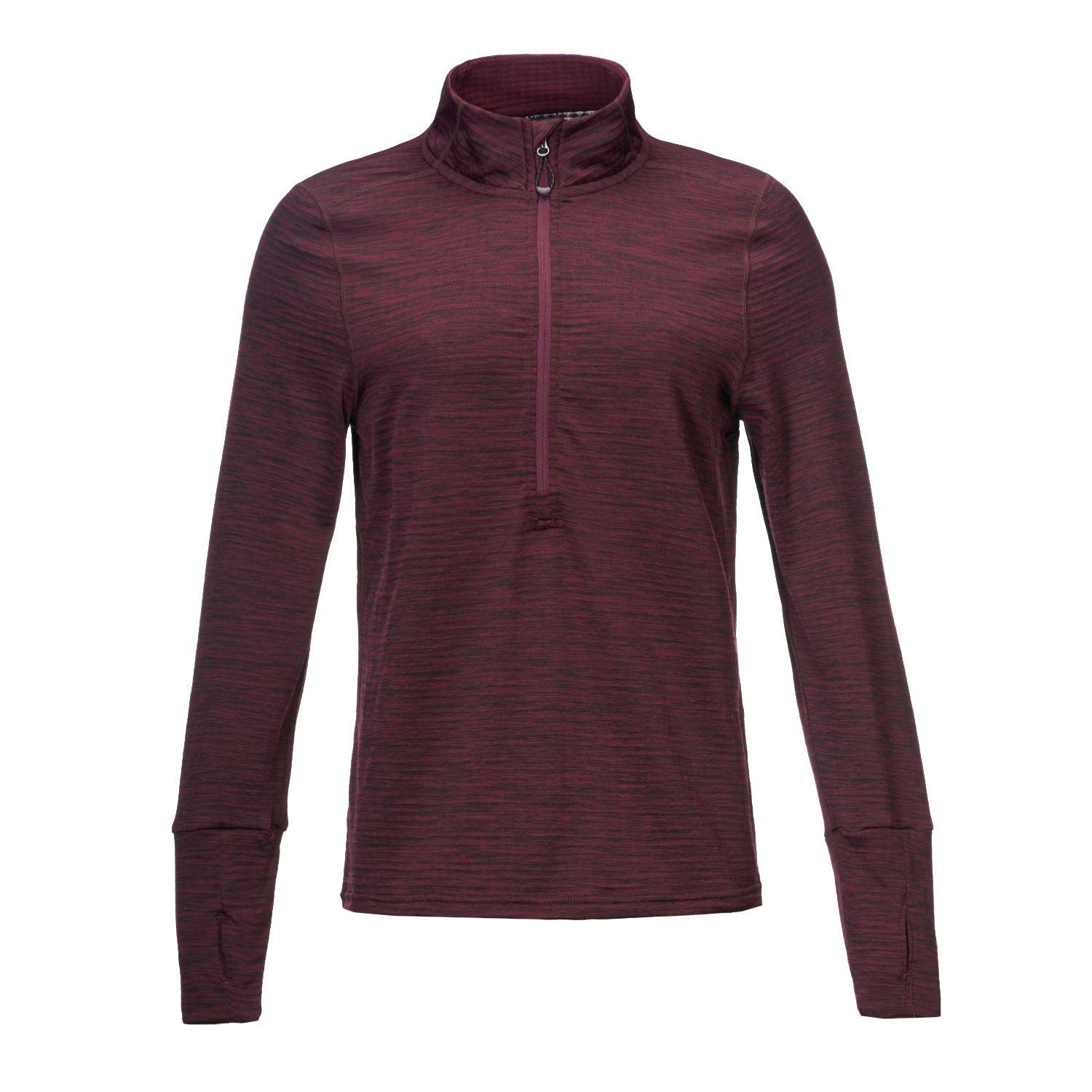 Poleron Mujer Just Move Nano-F 14 Zip Vino Lippi-0