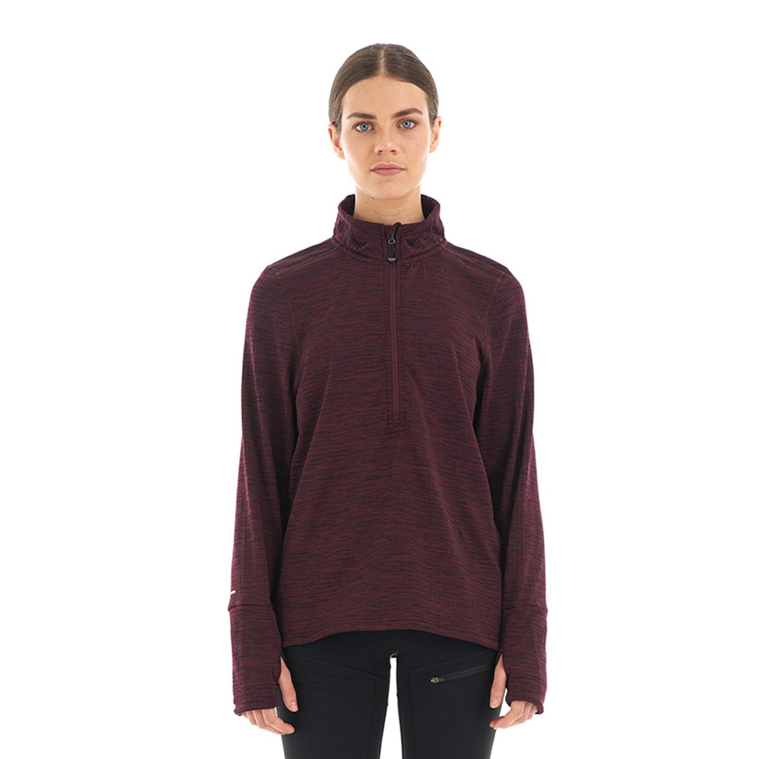 Poleron Mujer Just Move Nano-F 14 Zip Vino Lippi-1