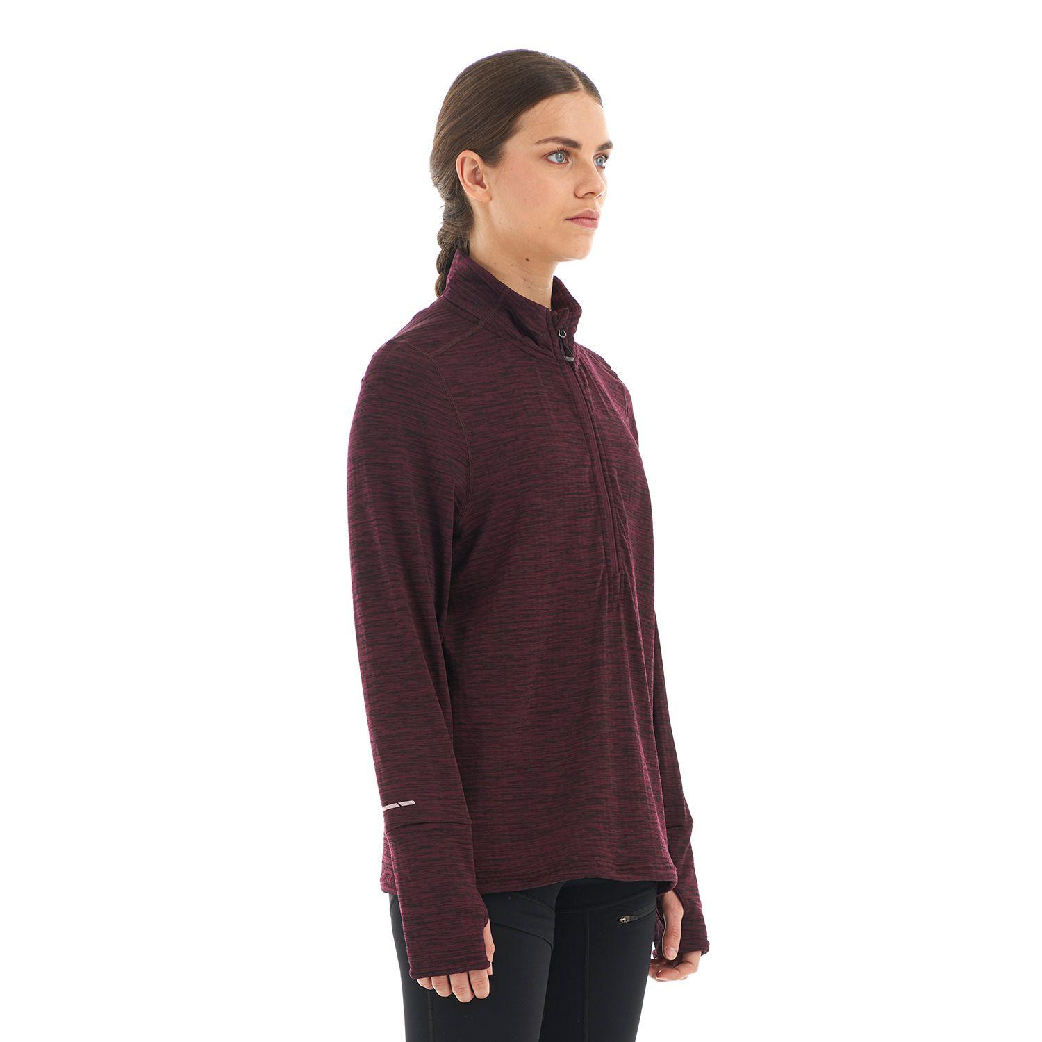 Poleron Mujer Just Move Nano-F 14 Zip Vino Lippi-2