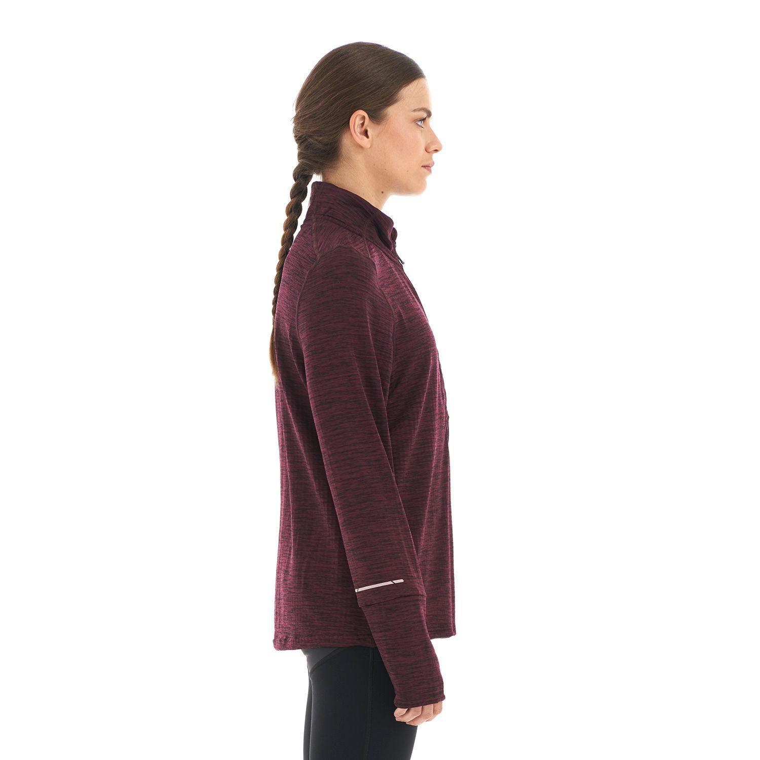 Poleron Mujer Just Move Nano-F 14 Zip Vino Lippi-3