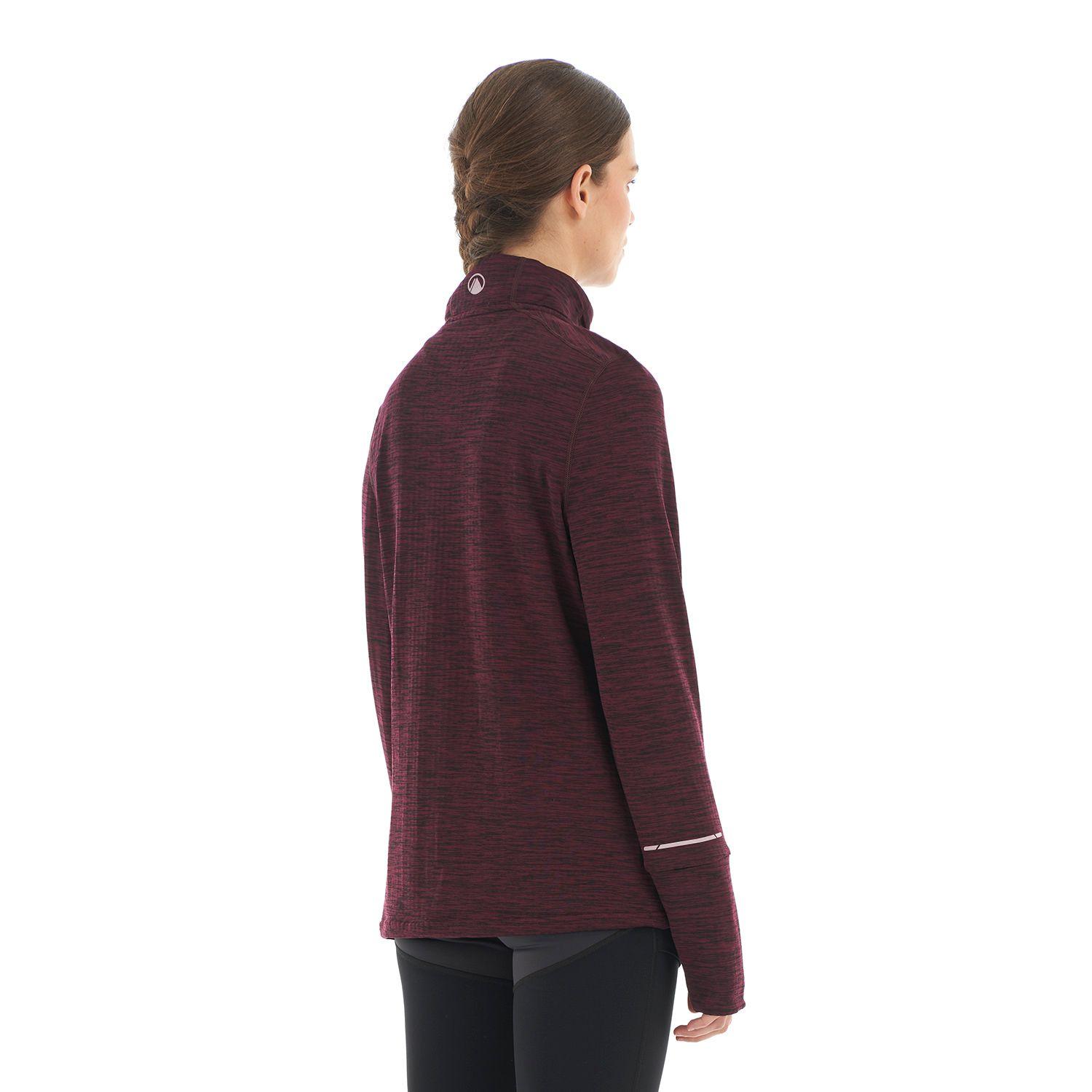 Poleron Mujer Just Move Nano-F 14 Zip Vino Lippi-4