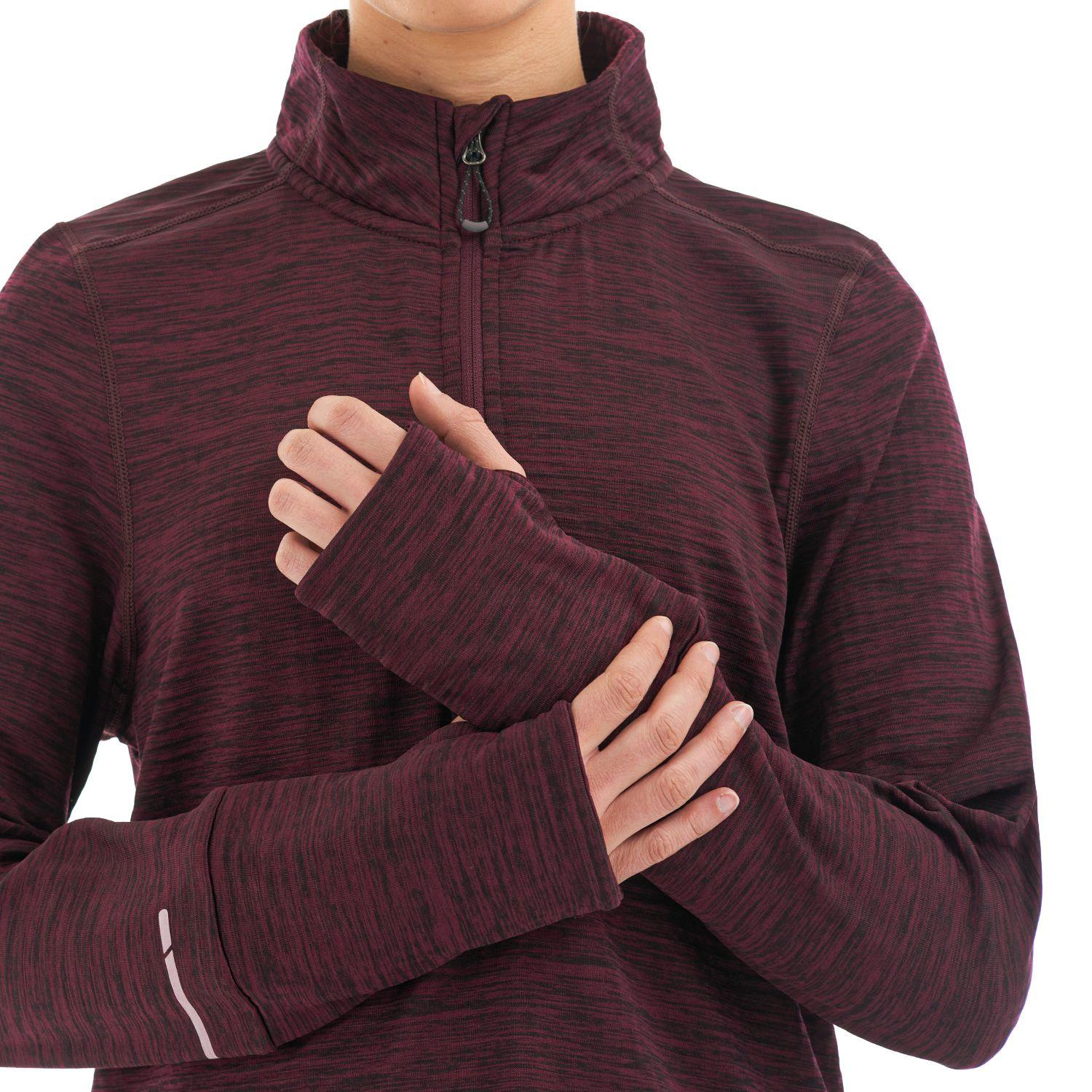 Poleron Mujer Just Move Nano-F 14 Zip Vino Lippi-6