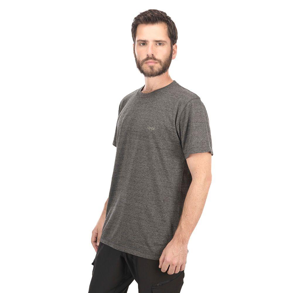 Polera Hombre Crux T-Shirt Melange Gris Oscuro Lippi-2