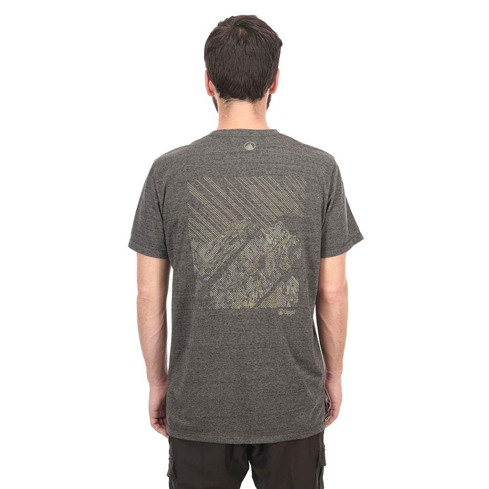 Polera Hombre Crux T-Shirt Melange Gris Oscuro Lippi-3