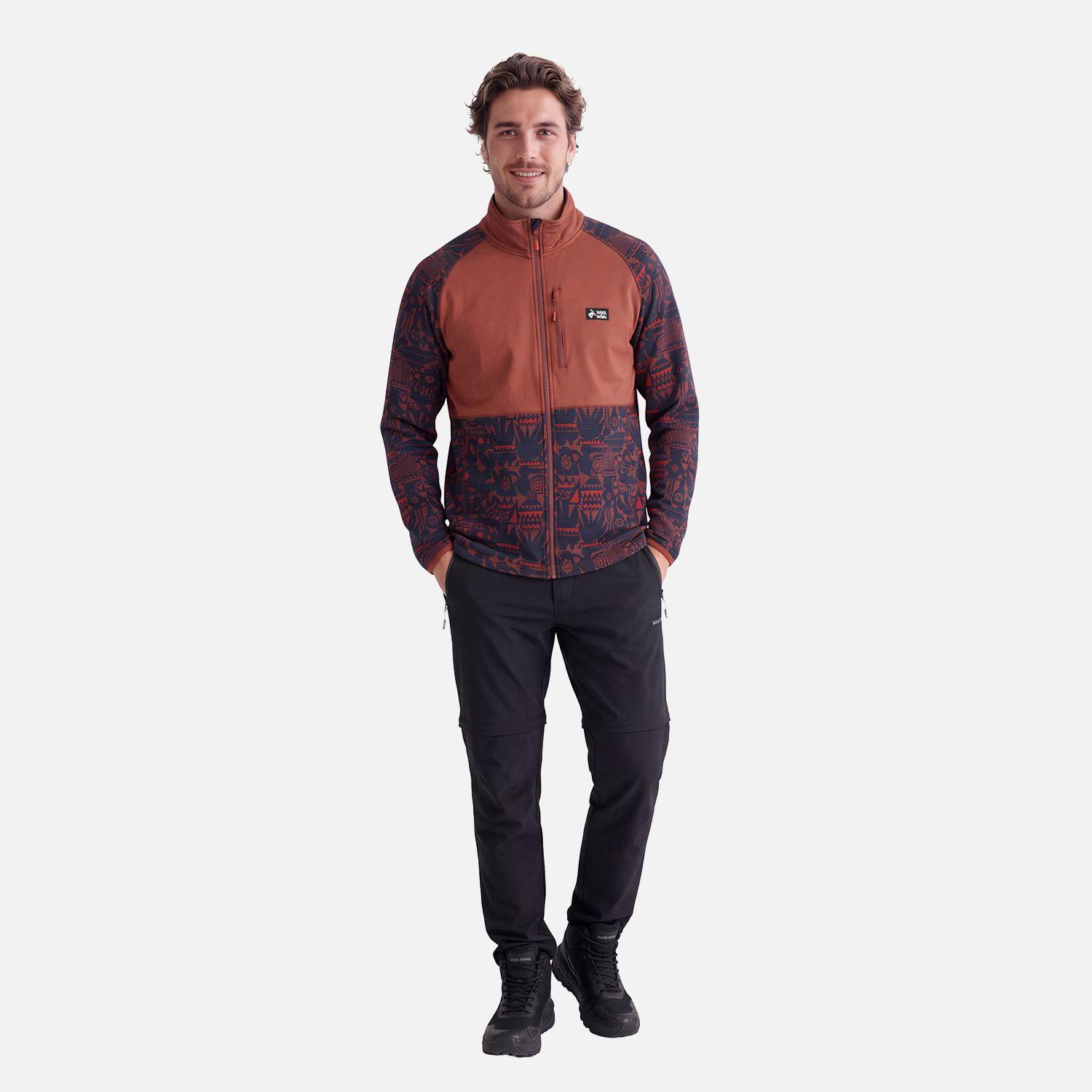 Polerón Hombre Taina Full Zip Print Terracota Haka Honu V27-3