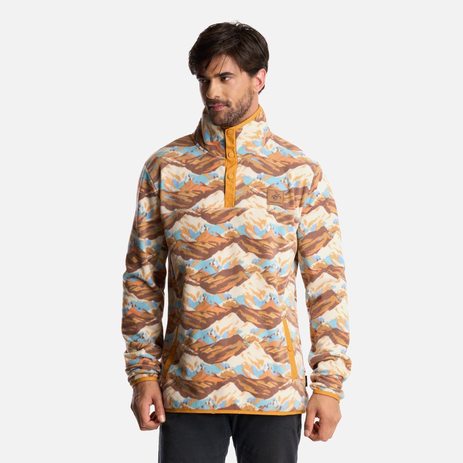 Poleron Hombre Tokerau Print Cafe Haka Honu-1