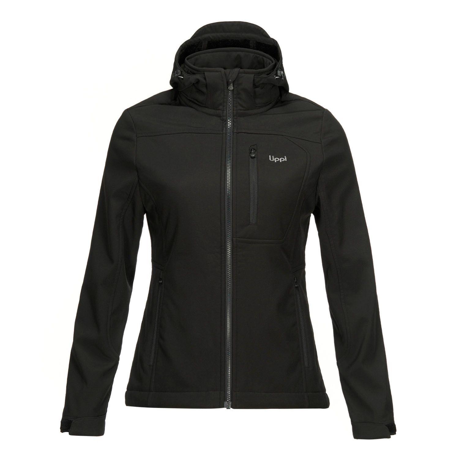 Chaqueta Mujer Macaya Softshell Hoody Jacket Negro Lippi V21-0