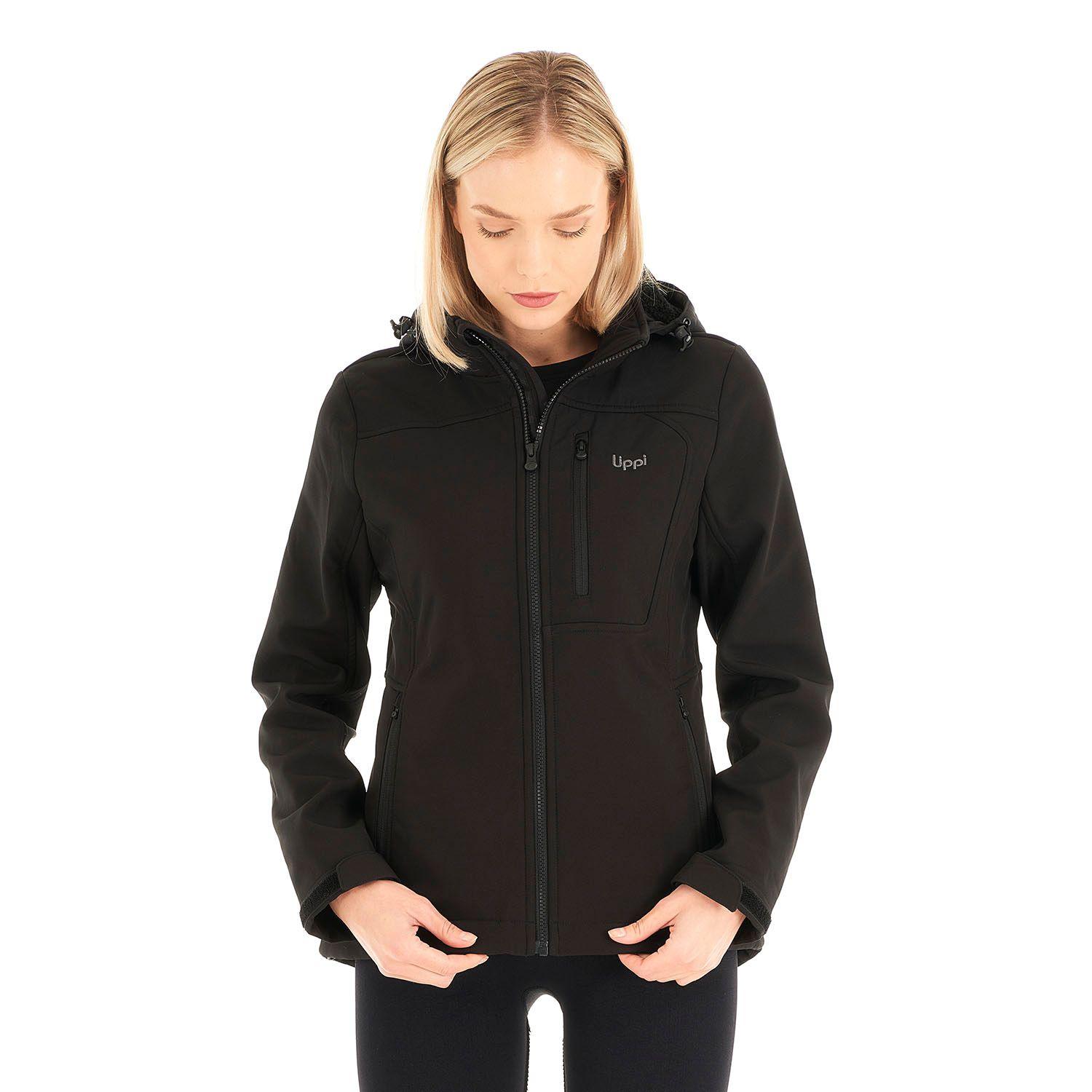 Chaqueta Mujer Macaya Softshell Hoody Jacket Negro Lippi V21-1