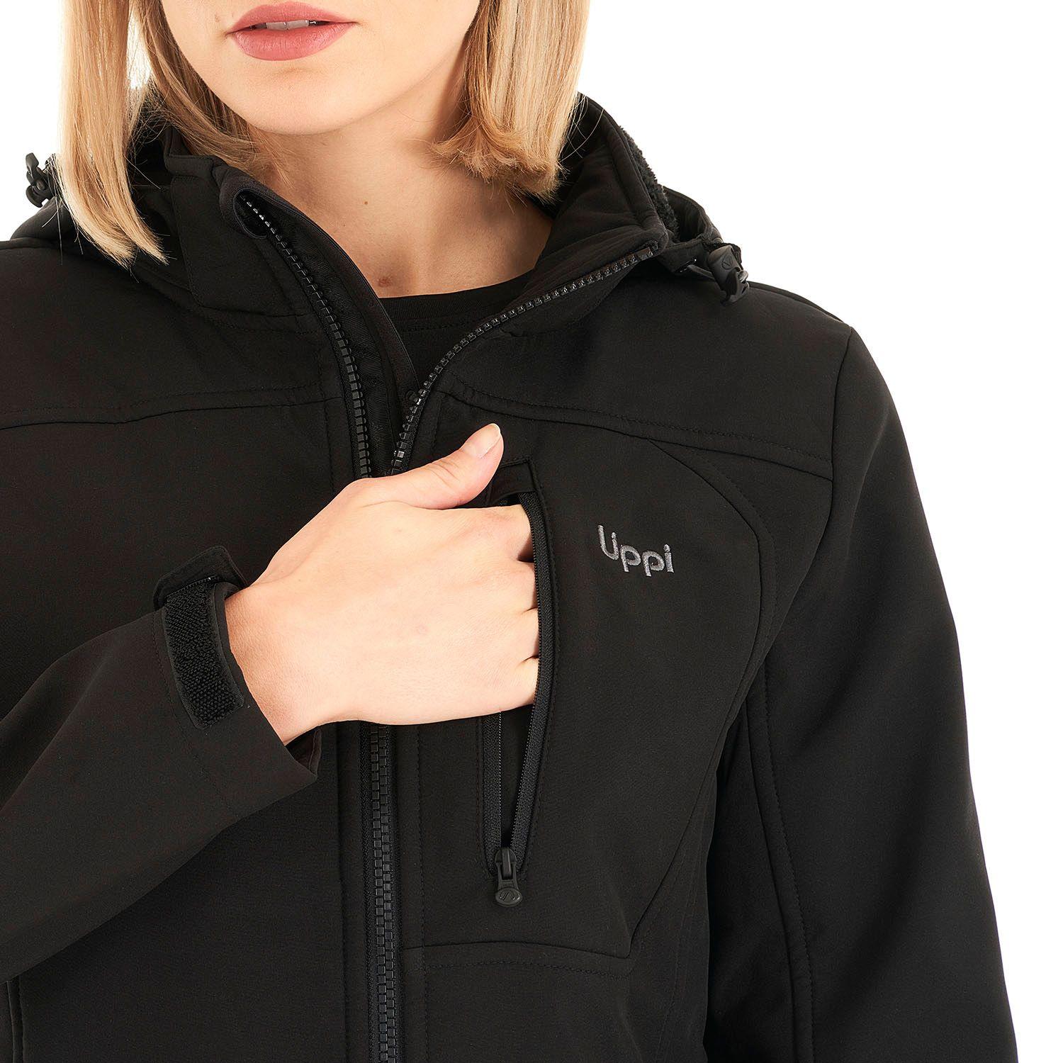 Chaqueta Mujer Macaya Softshell Hoody Jacket Negro Lippi V21-6