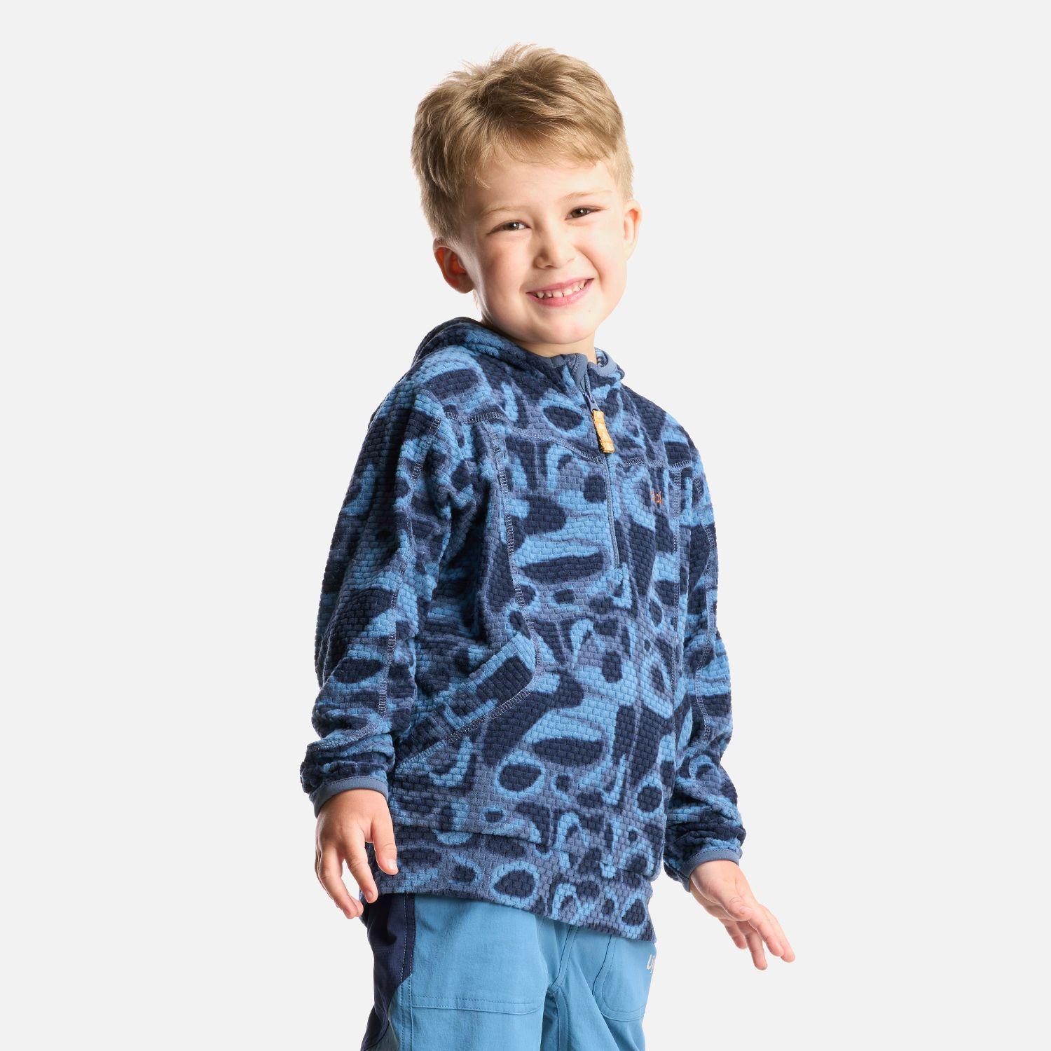 Poleron Niño Saltamontes Nano-F 14 Zip Hoody Print Azul Lippi I24-2