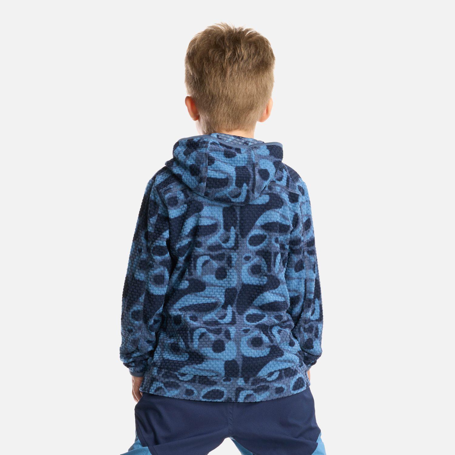 Poleron Niño Saltamontes Nano-F 14 Zip Hoody Print Azul Lippi I24-3
